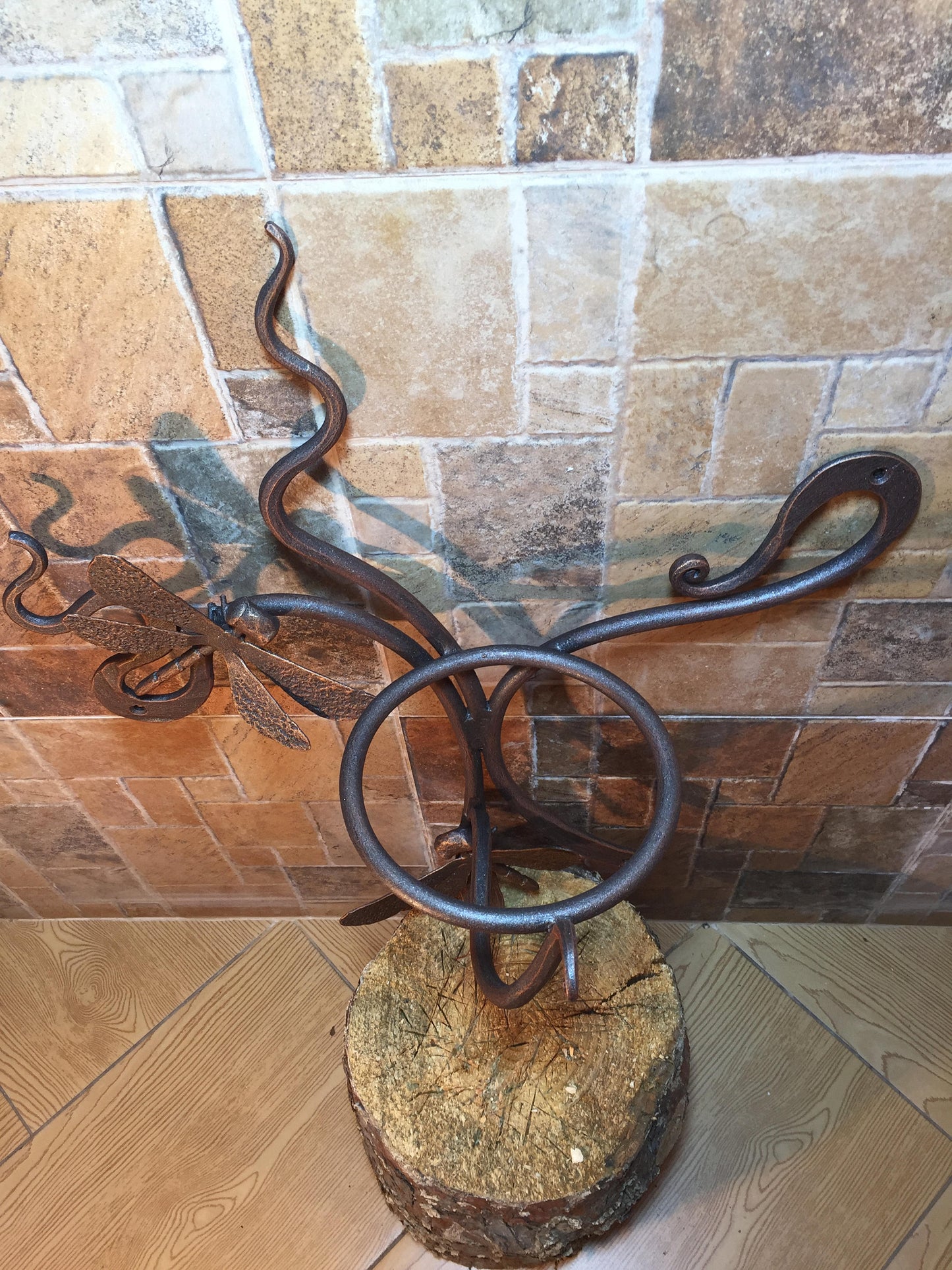 Wall planter, iron plant stand, flower pot holder, stand pot holder, indoor planters, flower sculpture, yard sculpture, yard art, metal art