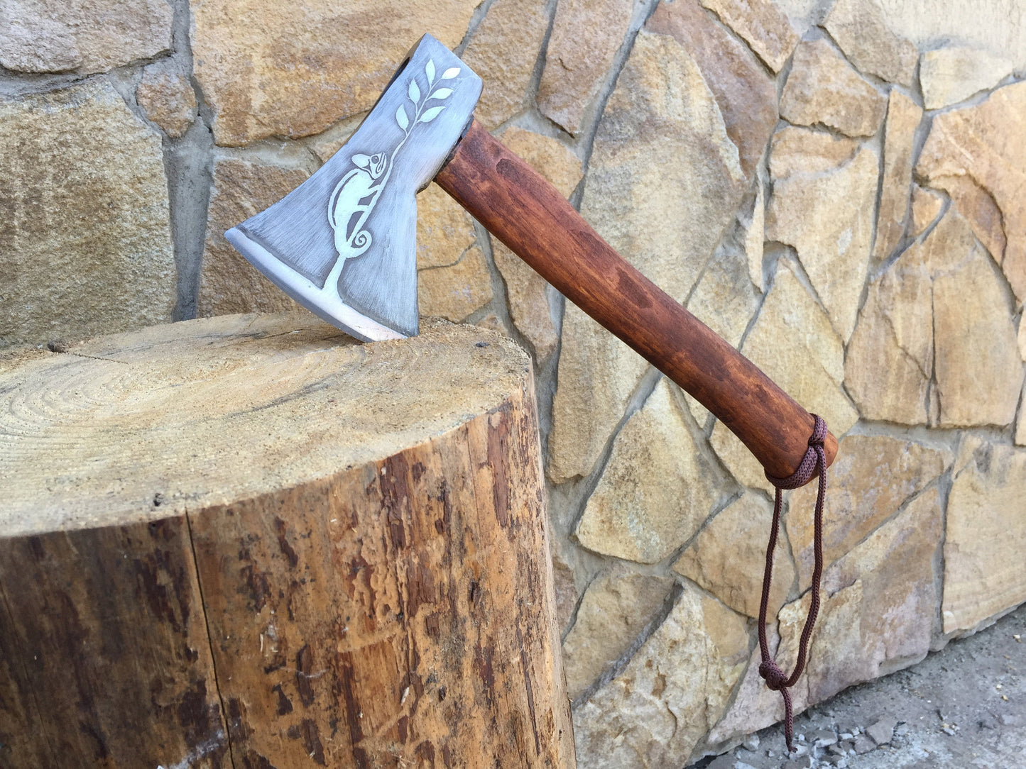Viking hatchet, viking axe, tomahawk, mens gifts, medieval axe, iron gift for him, chameleon, viking camp kit, viking gifts, iron gifts, axe