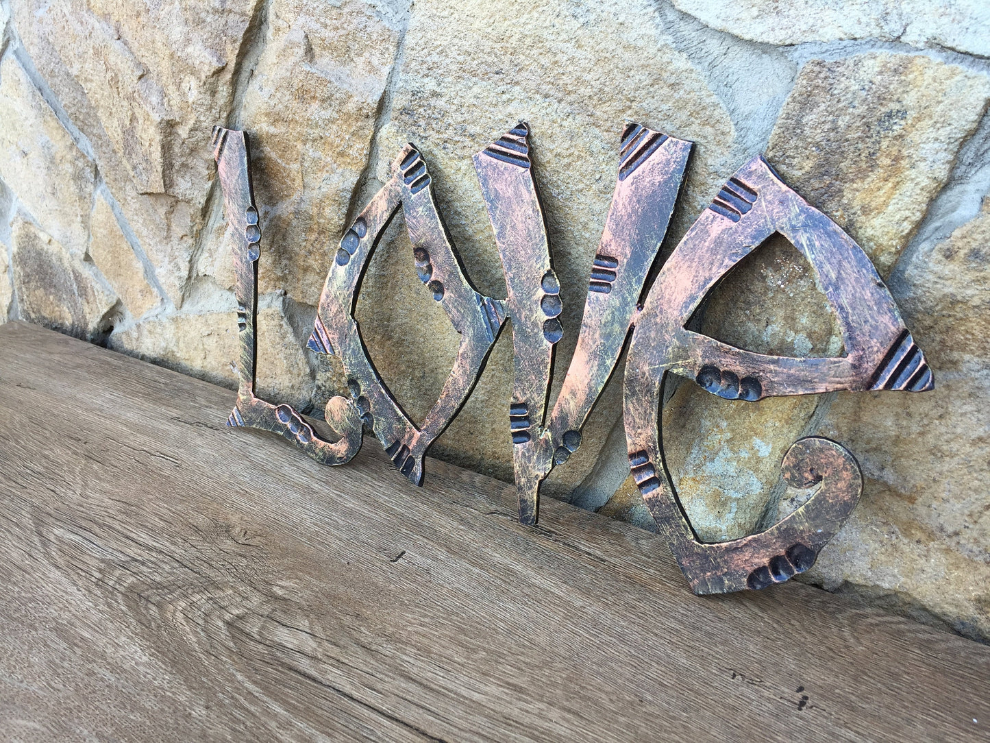 Hand forged letters, iron letters, word cutout, last name sign, wedding sign, custom name sign, custom lettered sign, plaque, laser cut word