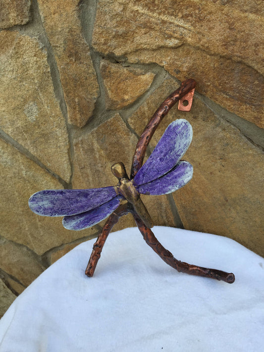 Dragonfly, metal dragonfly, dragonfly figurine, forged dragonfly, metal statue, metal statuette, miniature statuette, nature, insect, art