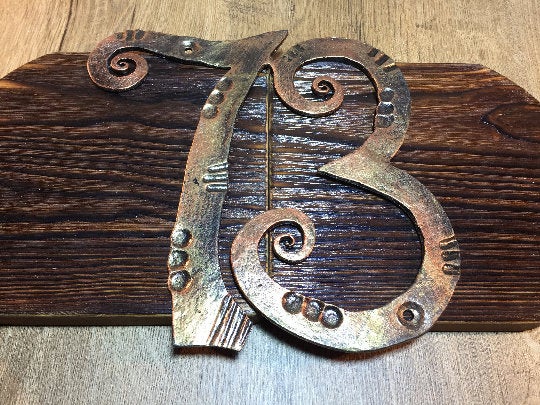 Custom address sign, house number sign, metal number, house plate, house number plaque, vintage numbers, metal digits, number cutout