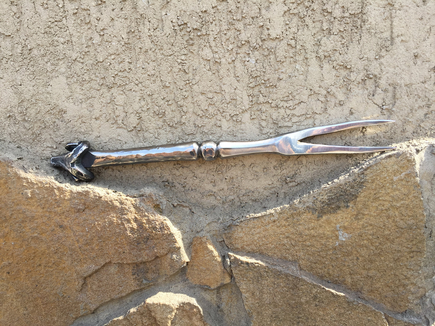 Stainless steel fork, viking fork, hand forged fork, rustic fork, medieval fork, viking artifacts, BBQ fork, barbeque gifts,medieval cutlery