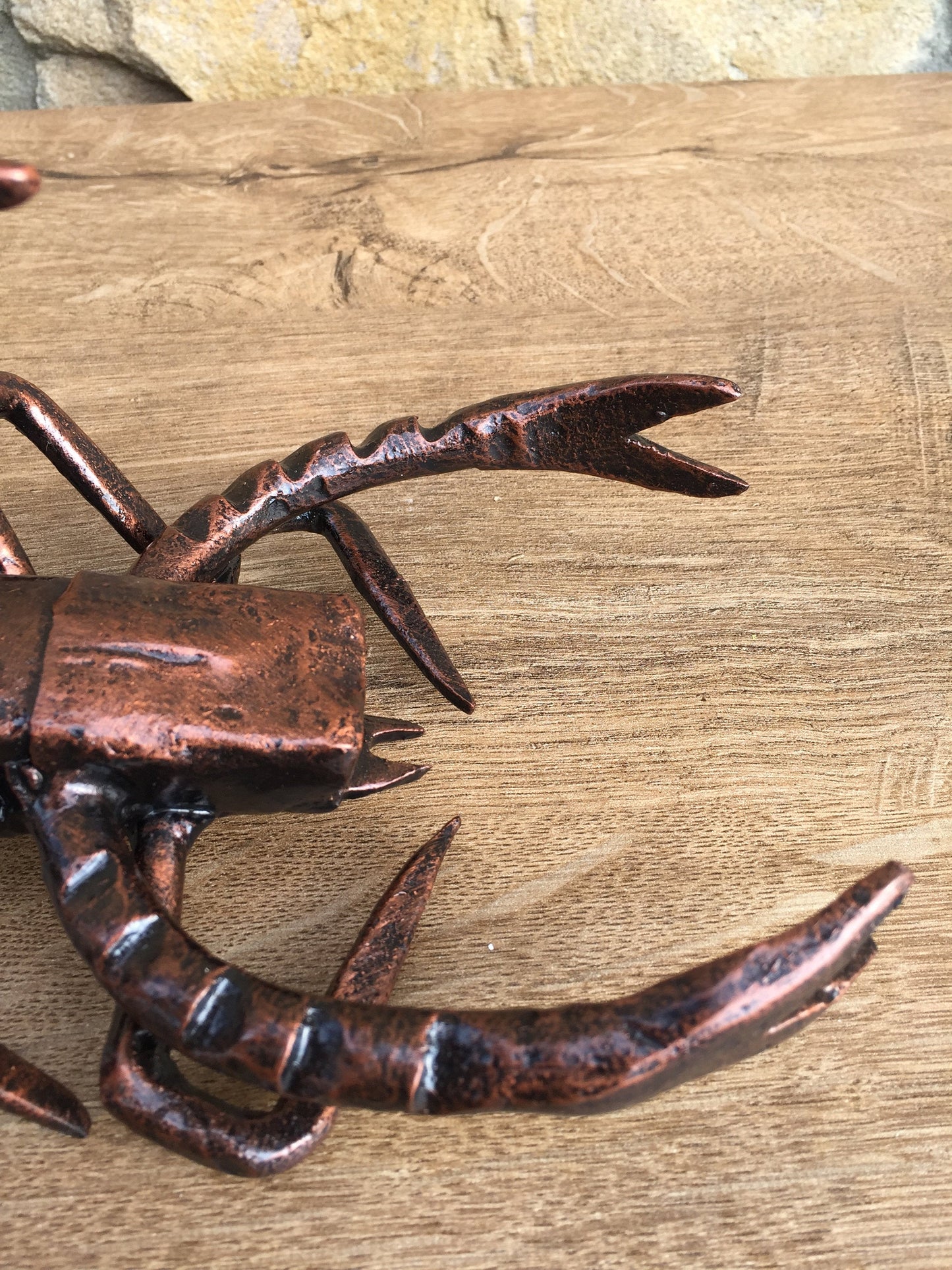 Metal scorpion, forged scorpion, scorpion figurine, arachnid sculpture, metal sculpture, metal statue, art object, metal insect, spider