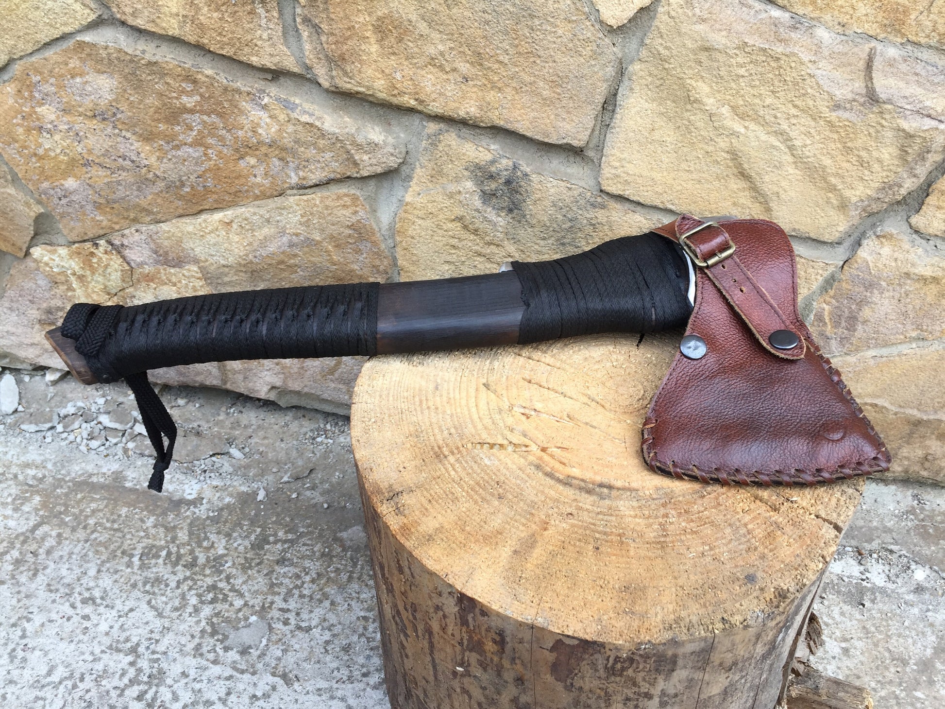 Custom listing for Tassilo: viking axe with leather sheath, with engraving, with free shipping to DE