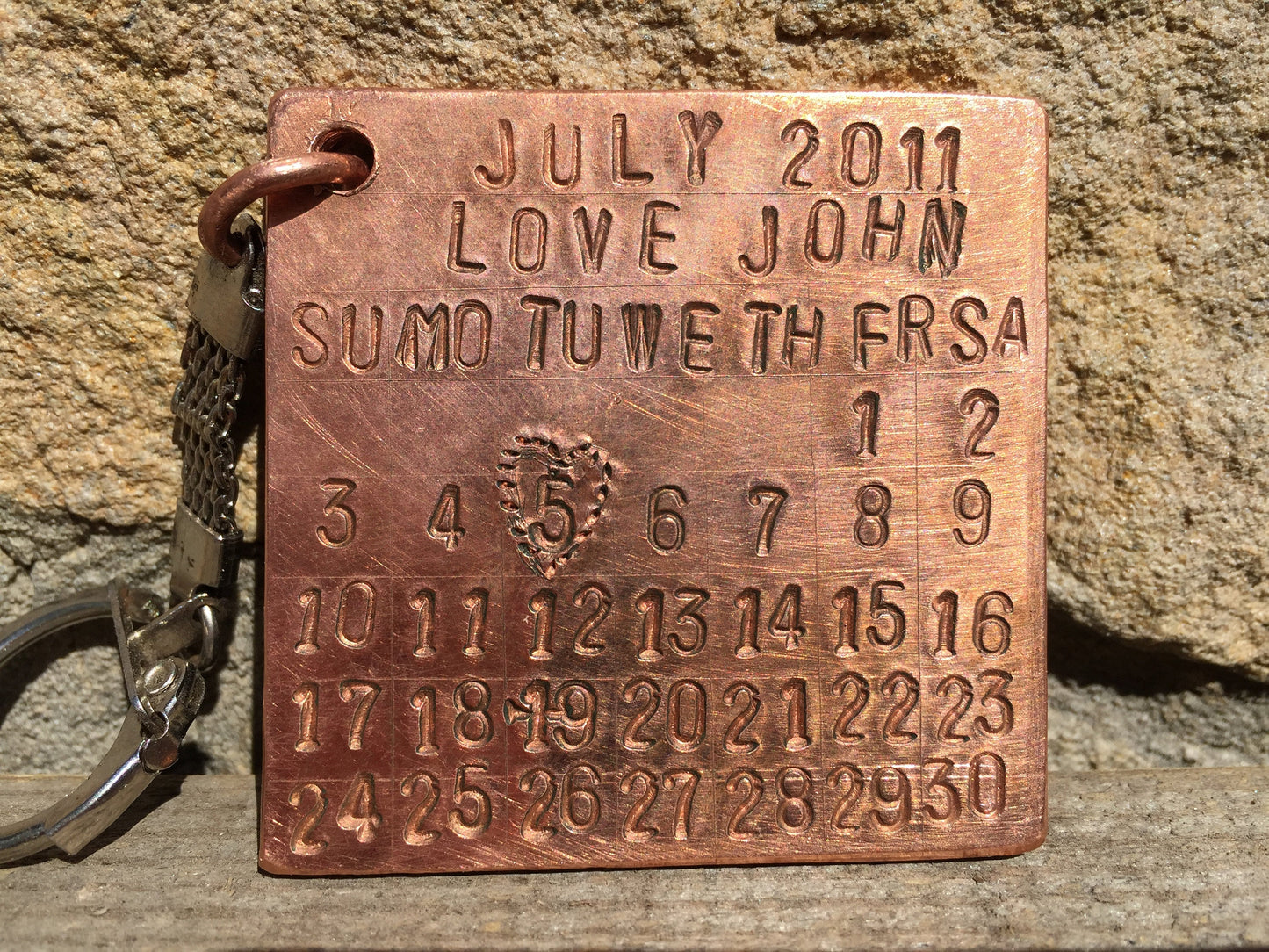 Copper gift, copper anniversary, copper, 7th anniversary, 7 year gift, 7 years, copper gift for him, copper gift for her, copper keychain
