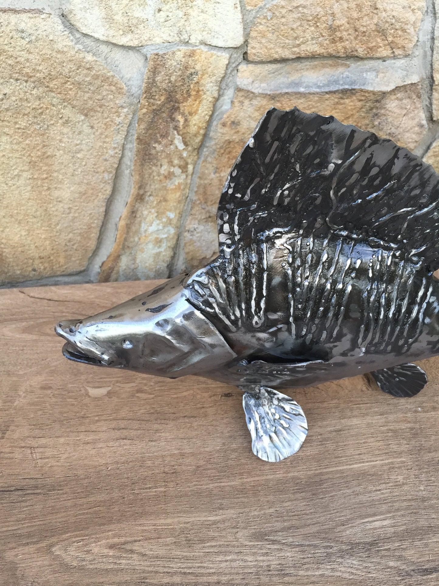 Metal fish, hand forged fish, fish artwork, custom fish, fish figurine, marine life, sea life, fish decor, gift for fisherman,iron fish