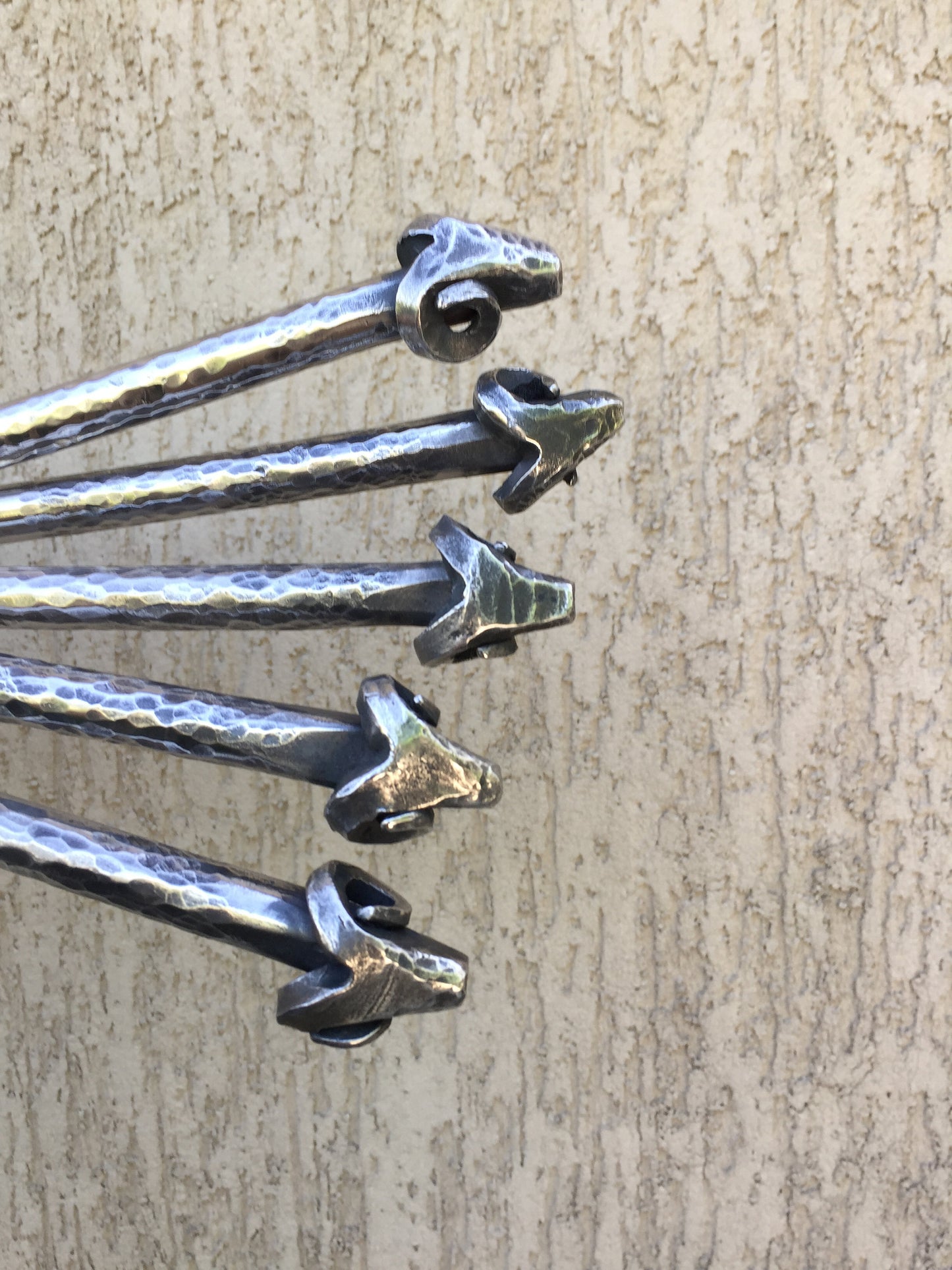 Stainless steel skewers, iron gift, iron anniversary, shish kabob, kebab skewers, spatula, grill tools, grilling gifts, grill set, fork