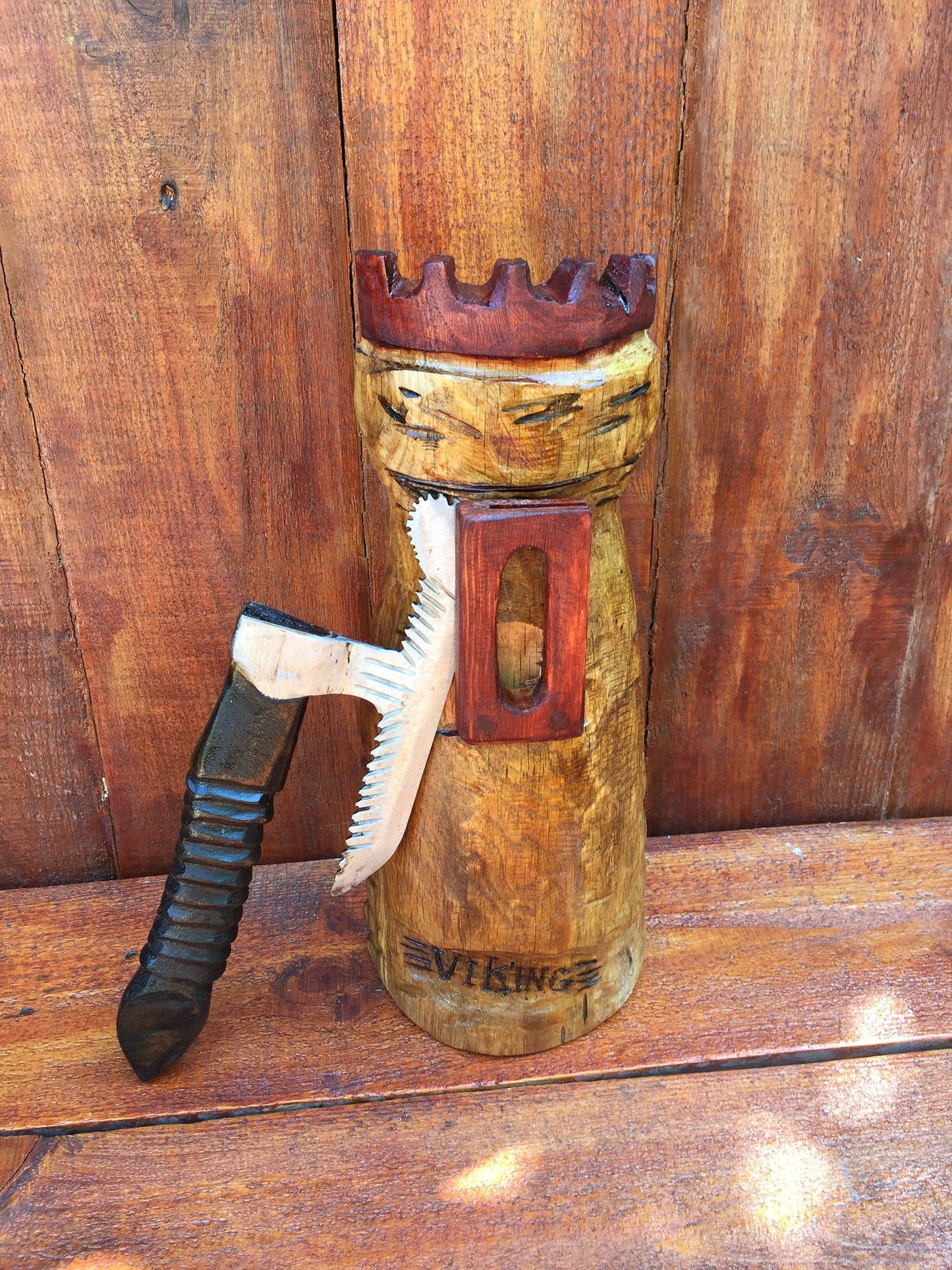 Viking kitchen axe, viking cutlery, medieval cutlery, reenactment, viking dragon, wood carving, viking decor, viking knife, SCA, LARP, fork