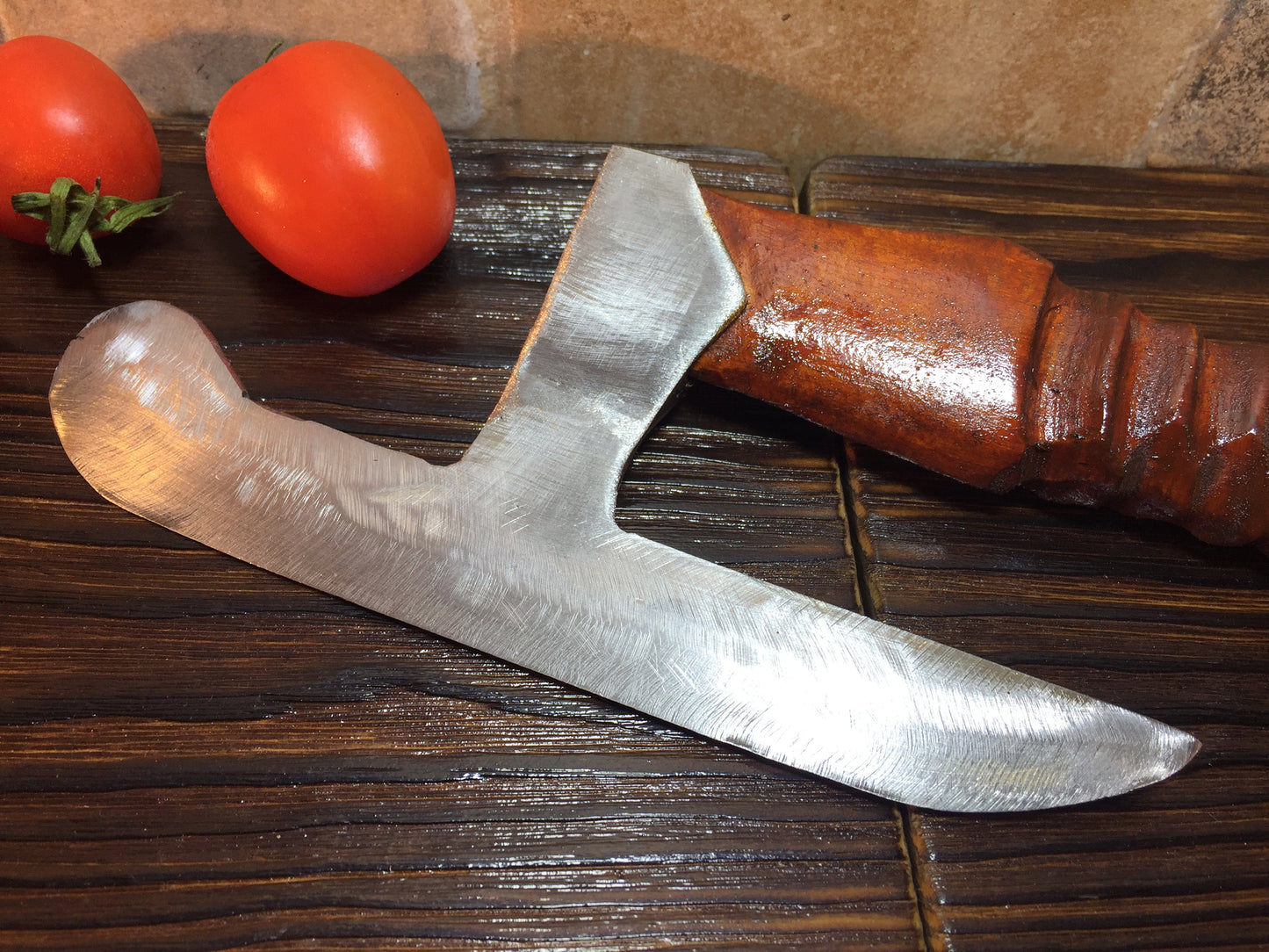 Kitchen hatchet, kitchen axe, viking axe, medieval axe, wood carving, exclusive gift, kitchen utensils, meat axe, tomahawk, Damascus steel