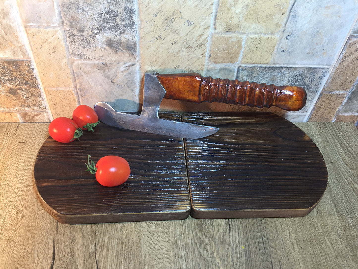 Kitchen hatchet, kitchen axe, viking axe, medieval axe, wood carving, exclusive gift, kitchen utensils, meat axe, tomahawk, Damascus steel