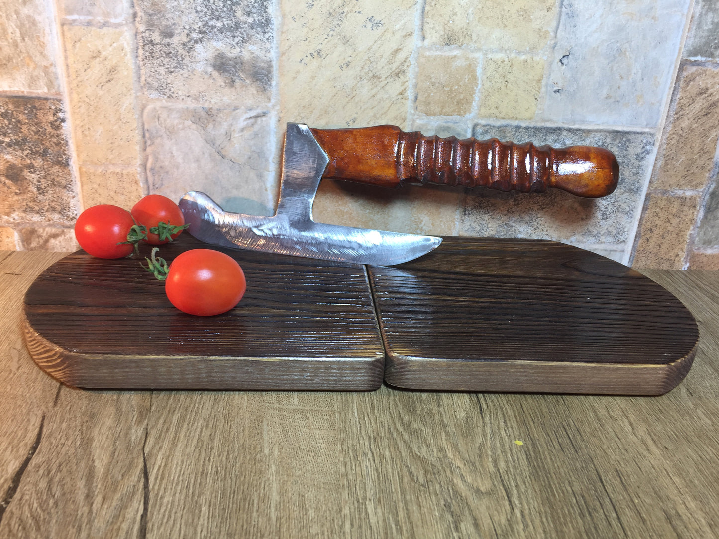 Kitchen hatchet, kitchen axe, viking axe, medieval axe, wood carving, exclusive gift, kitchen utensils, meat axe, tomahawk, Damascus steel