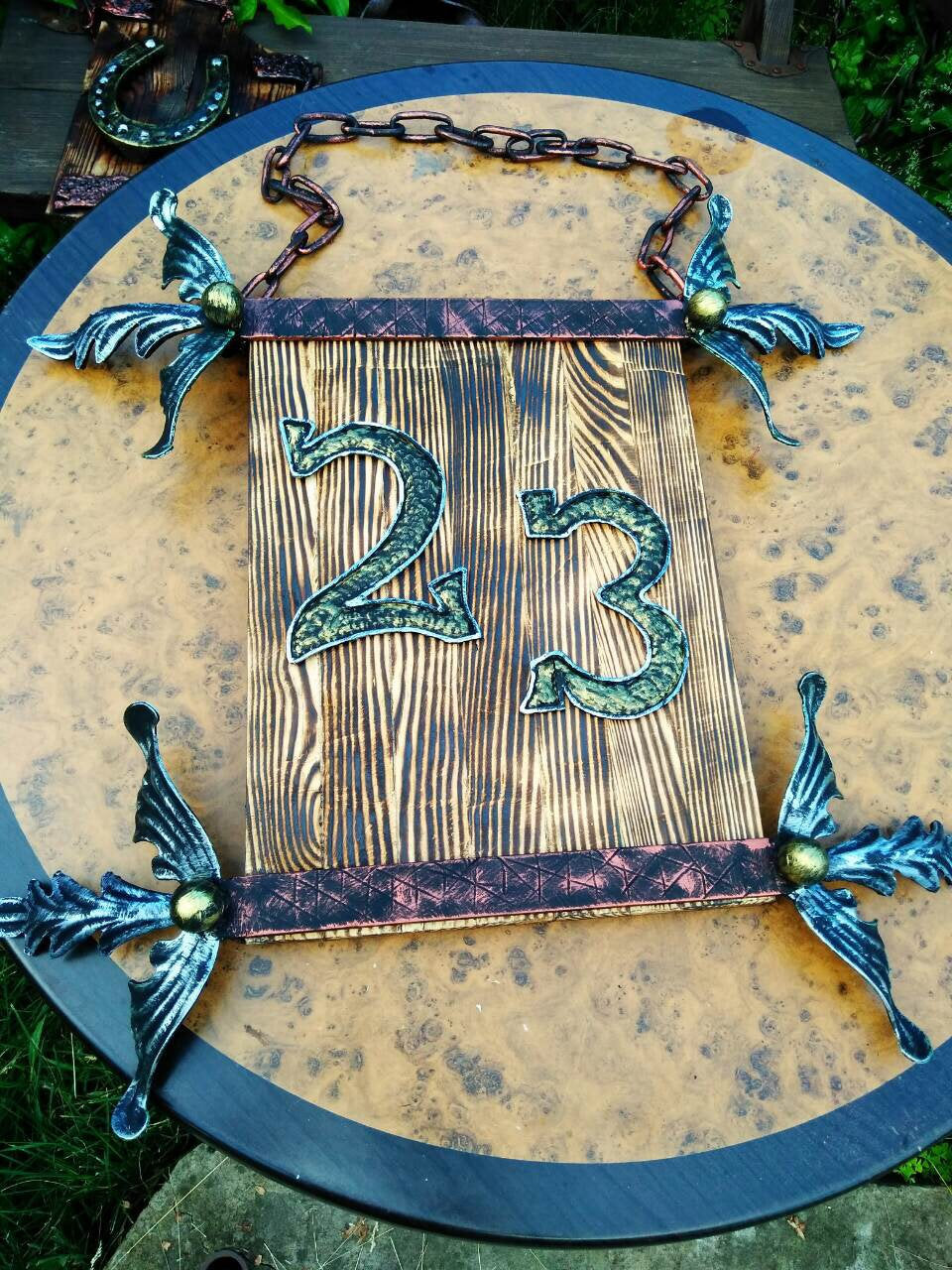 House number, metal art numbers, decorative numbers, metal yard art, front door decal, housewares, wall plaque, outside plaque, number plate