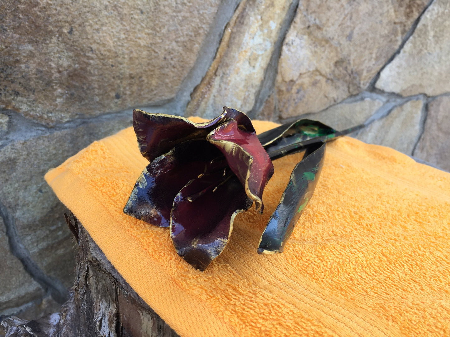 Iron tulip, iron gift for her, iron anniversary gift, iron gifts, Mother's day gift, iron flower, hand forged flower, hand forged tulip