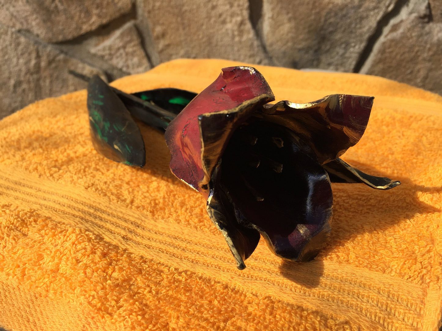 Iron tulip, iron gift for her, iron anniversary gift, iron gifts, Mother's day gift, iron flower, hand forged flower, hand forged tulip