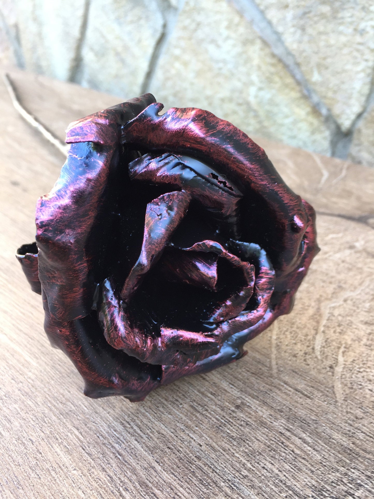 Metal rose, ruby rose, ruby wedding, anniversary gift for parents, 40 Year Anniversary, 40th year of marriage, 40 Year wedding, 40th wedding