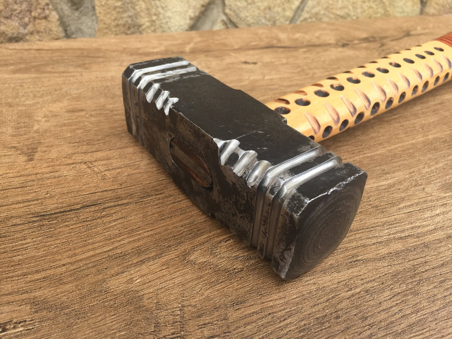 Hand forged hammer, blacksmith hammer, iron gift for him, wedding shower gift, bridal party gift, viking gift, viking hammer, nordic hammer