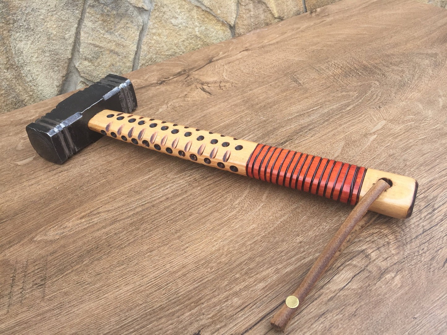 Hand forged hammer, blacksmith hammer, iron gift for him, wedding shower gift, bridal party gift, viking gift, viking hammer, nordic hammer