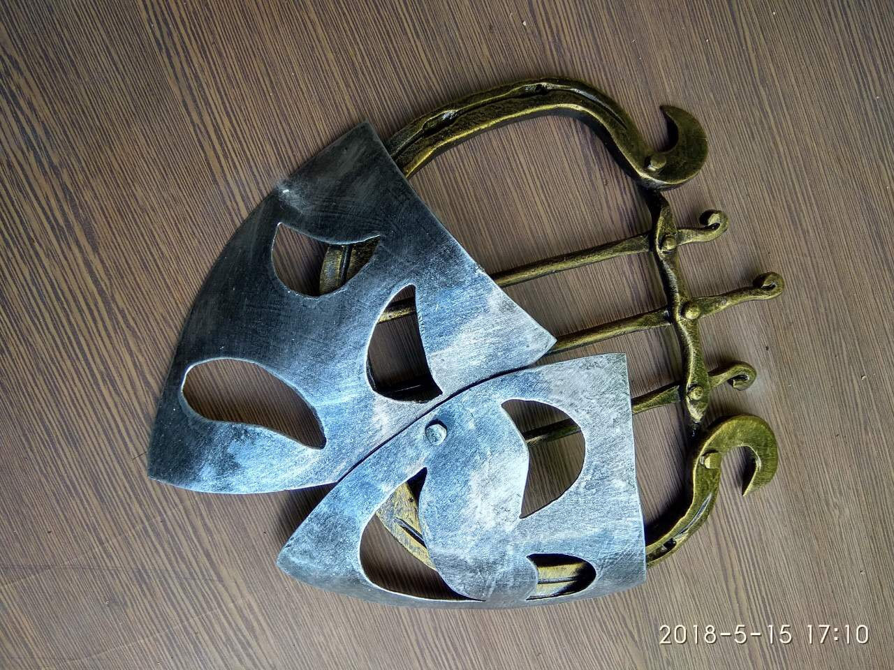 Hand forged theater mask, theater birthday, theater masks wall art, theater director gift, theater major gift, theater wall art, theatre