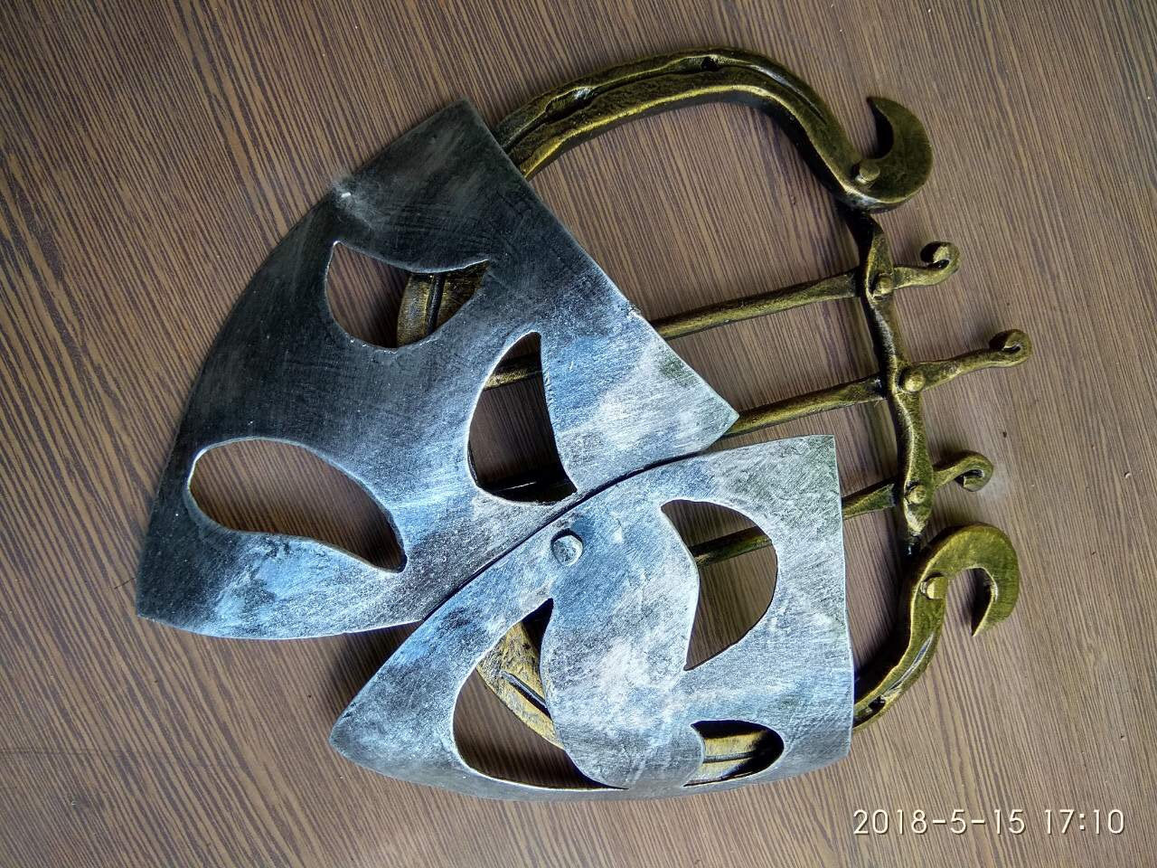 Hand forged theater mask, theater birthday, theater masks wall art, theater director gift, theater major gift, theater wall art, theatre