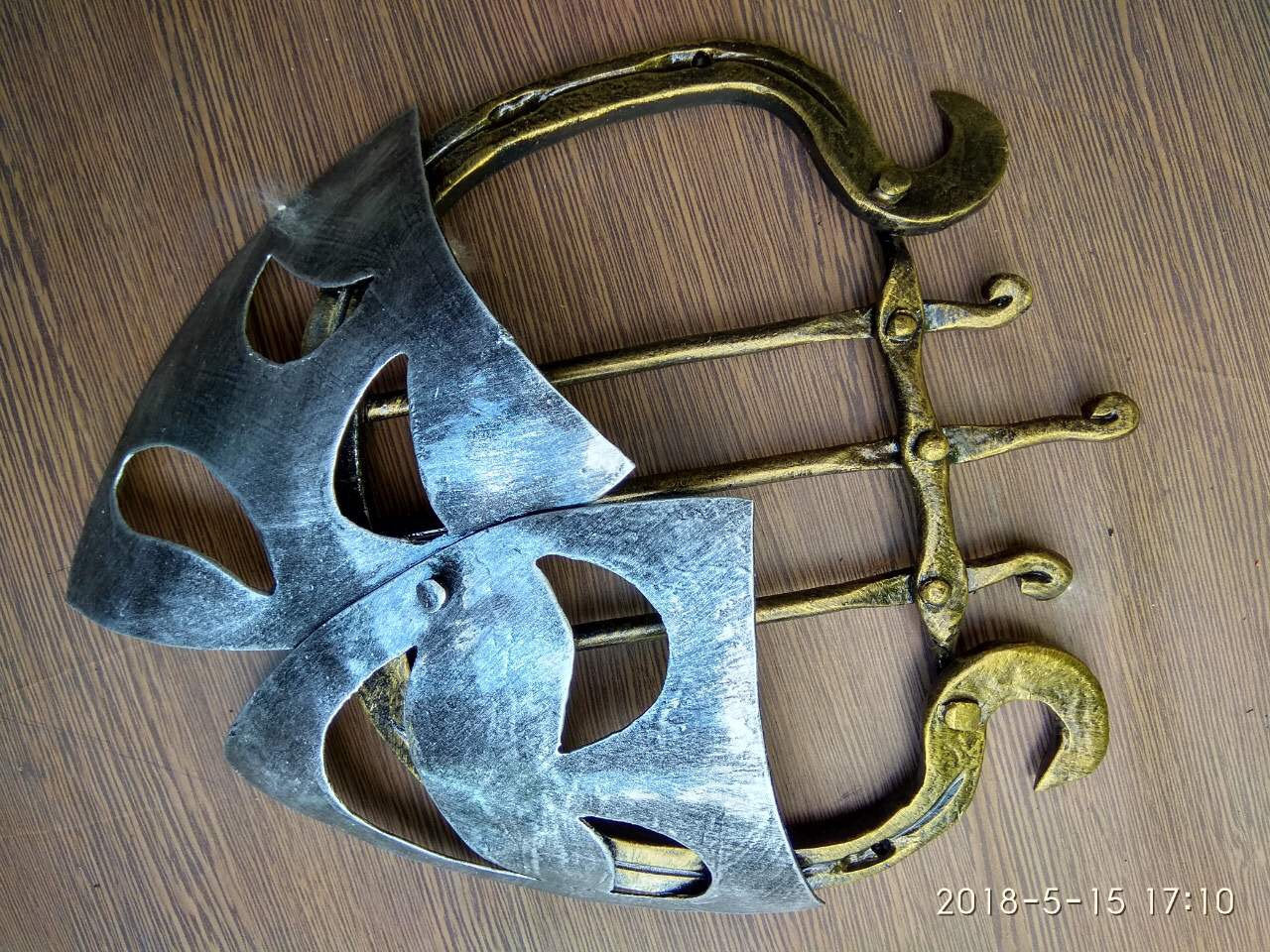 Hand forged theater mask, theater birthday, theater masks wall art, theater director gift, theater major gift, theater wall art, theatre