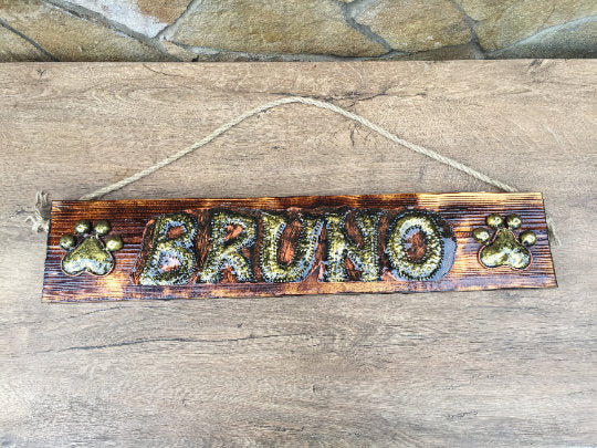 Pet dog sign, dog plaque, dog name, pet dog ID tag, pet dog leash, pet dog collar, pet dog buckle collar, pet name, dog birthday, dog gift