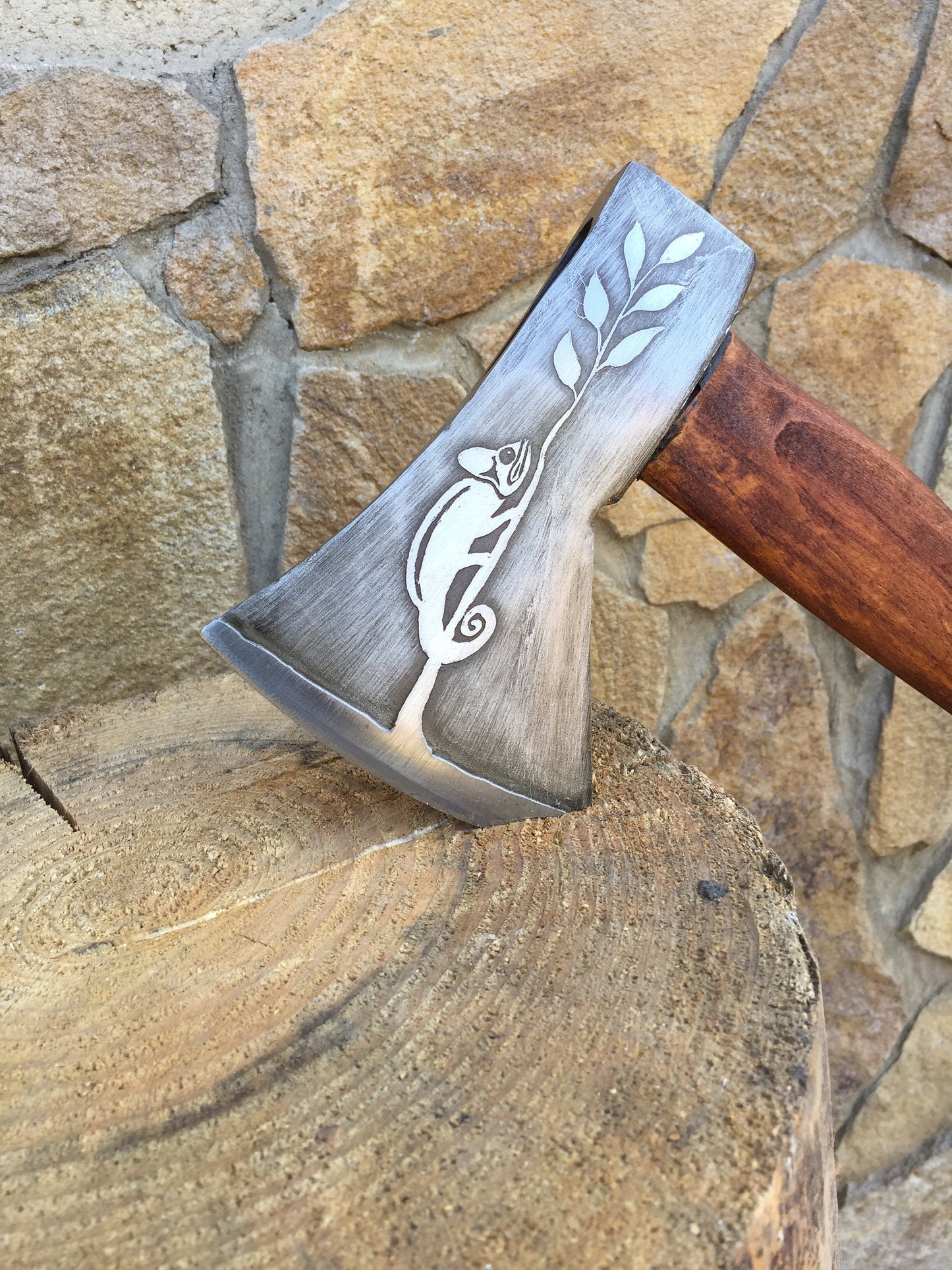 Viking hatchet, viking axe, tomahawk, mens gifts, medieval axe, iron gift for him, chameleon, viking camp kit, viking gifts, iron gifts, axe