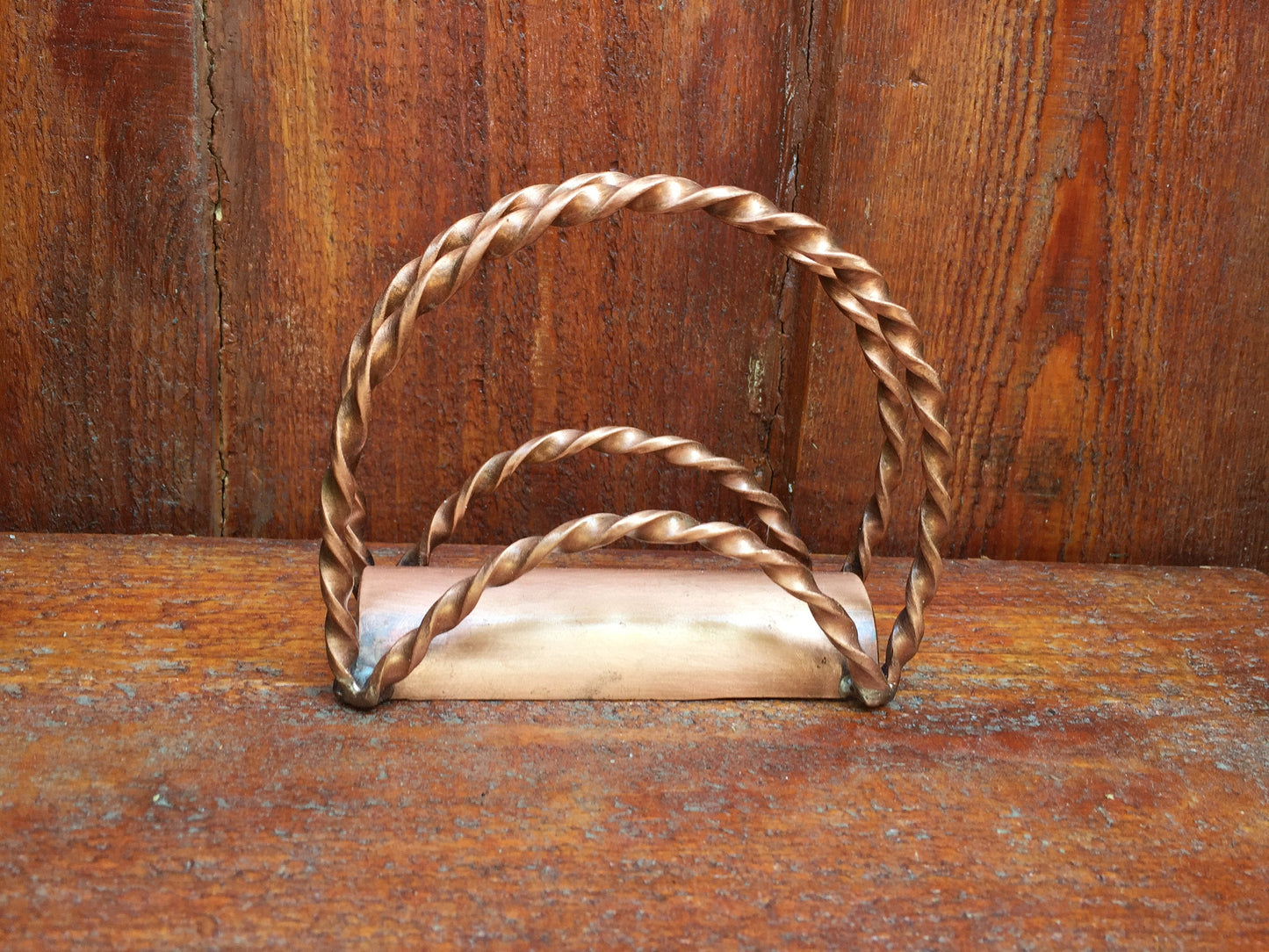 7th anniversary gift, napkin holder, copper gifts, 7 year gifts, copper napkin holder, copper anniversary, copper wedding, love talisman