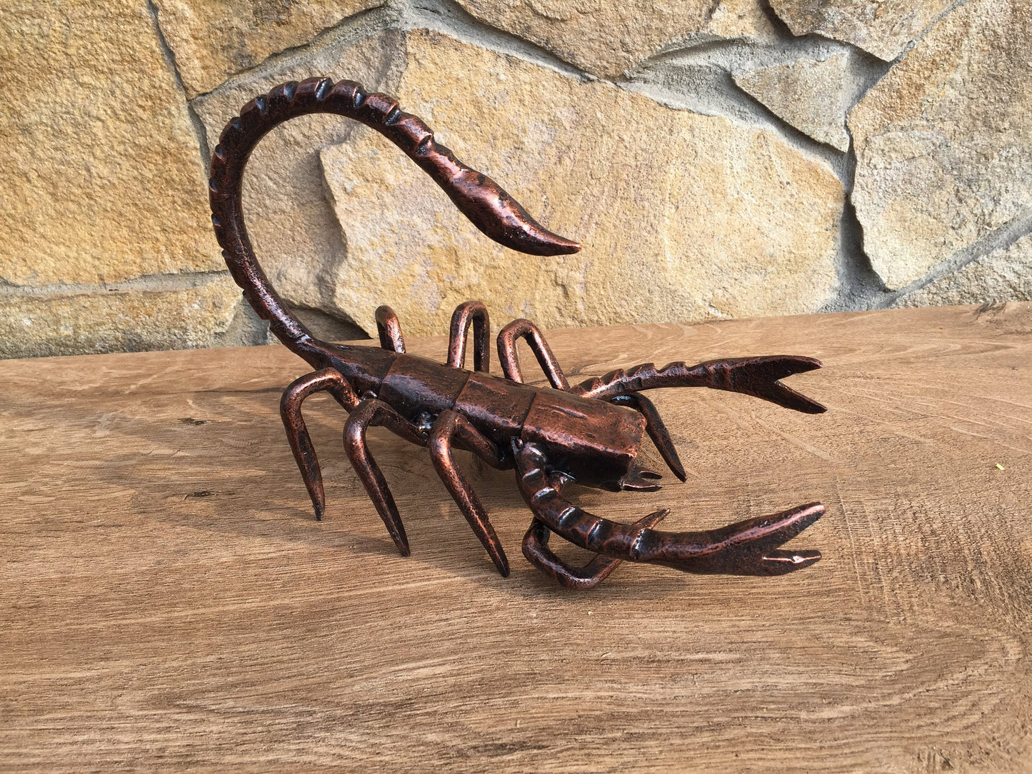 Metal scorpion, forged scorpion, scorpion figurine, arachnid sculpture, metal sculpture, metal statue, art object, metal insect, spider