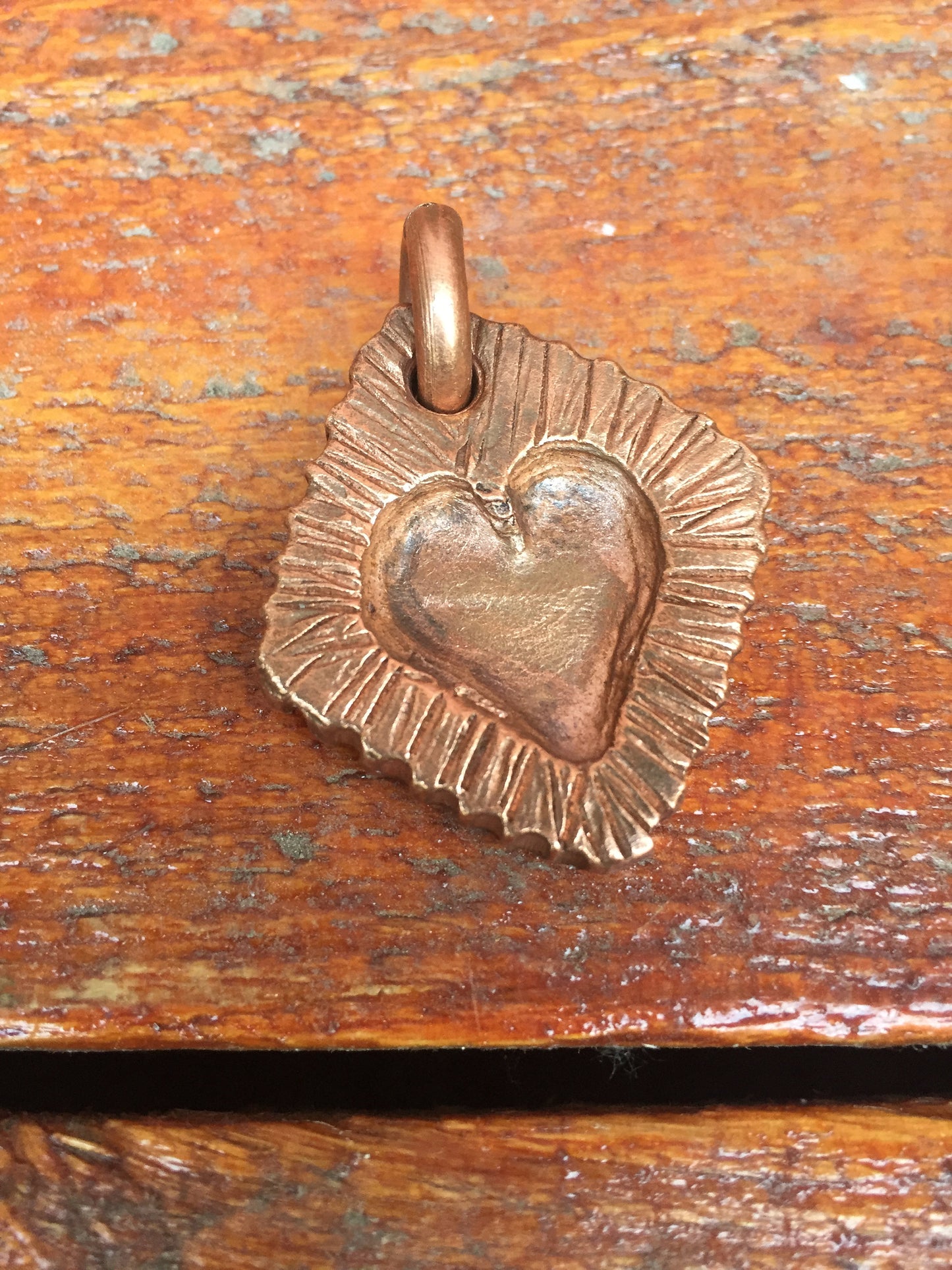 Copper anniversary, 7 year anniversary, copper gift, key chain, keychain, copper heart, copper pendant, copper jewelry, copper necklace