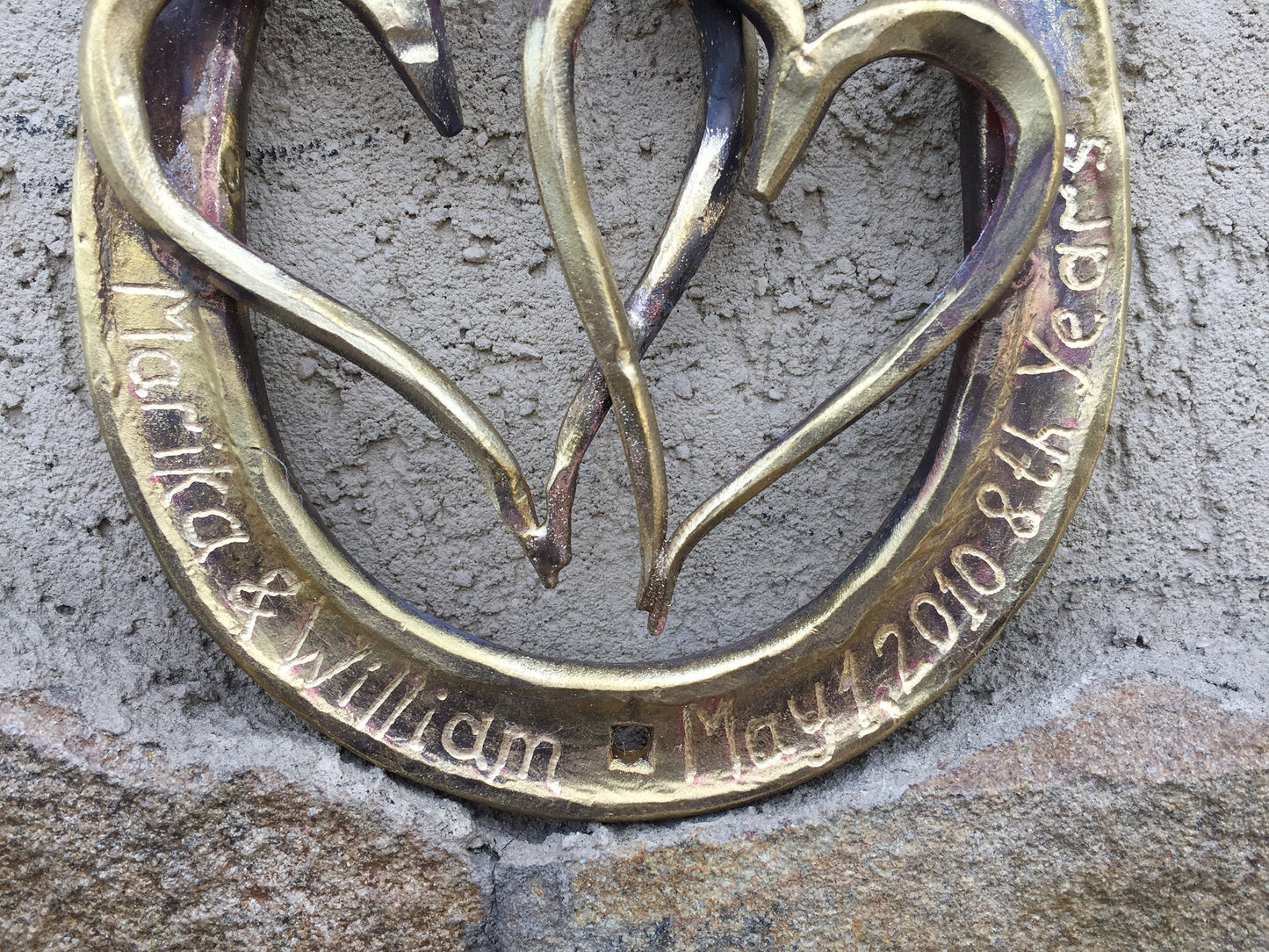 Engraved bronze gift, bronze gifts, 8 year gifts, 8th anniversary gift, bronze horseshoe, horse shoe, bronze gift idea,bronze hearts