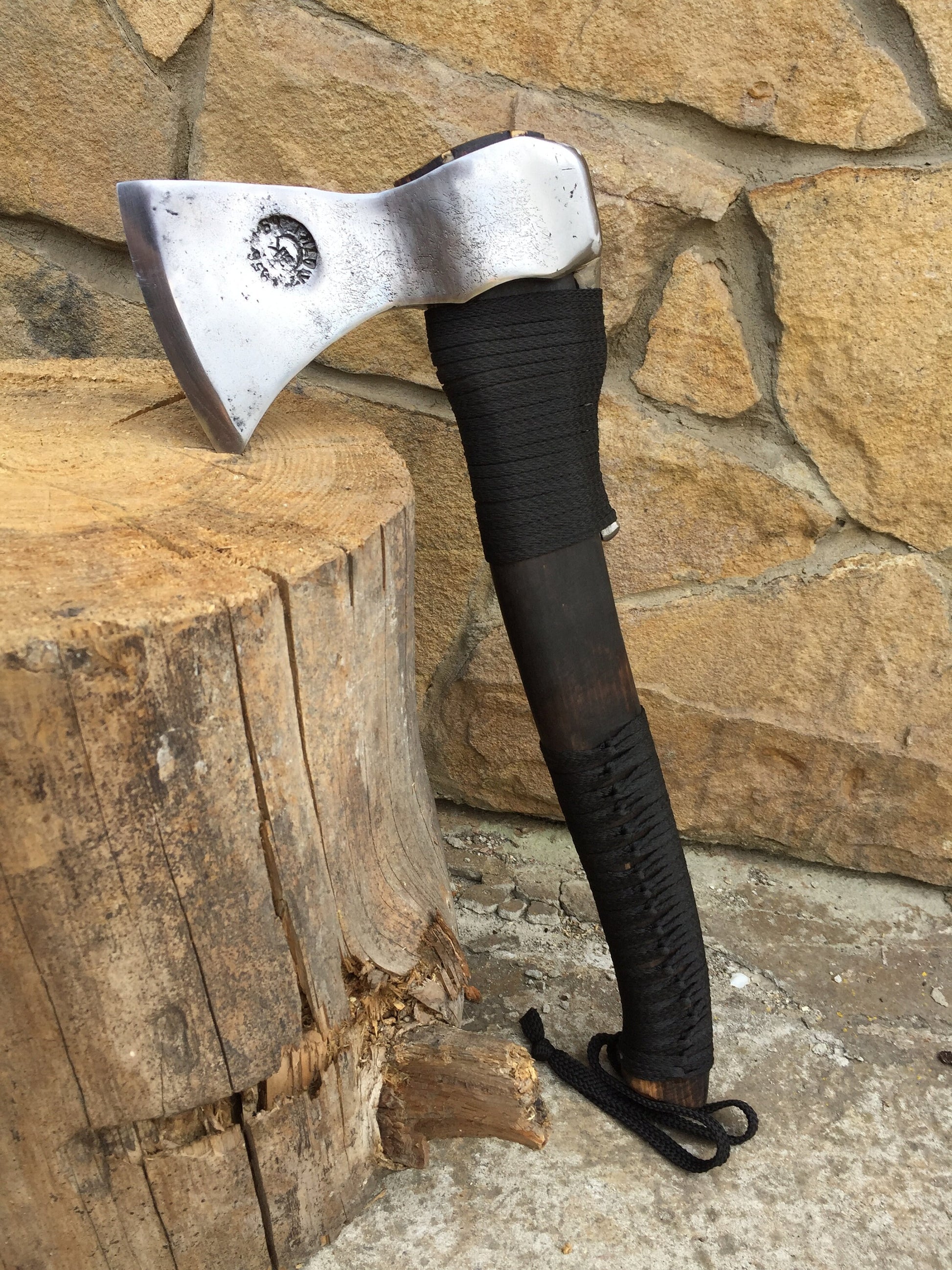 Custom listing for Tassilo: viking axe with leather sheath, with engraving, with free shipping to DE