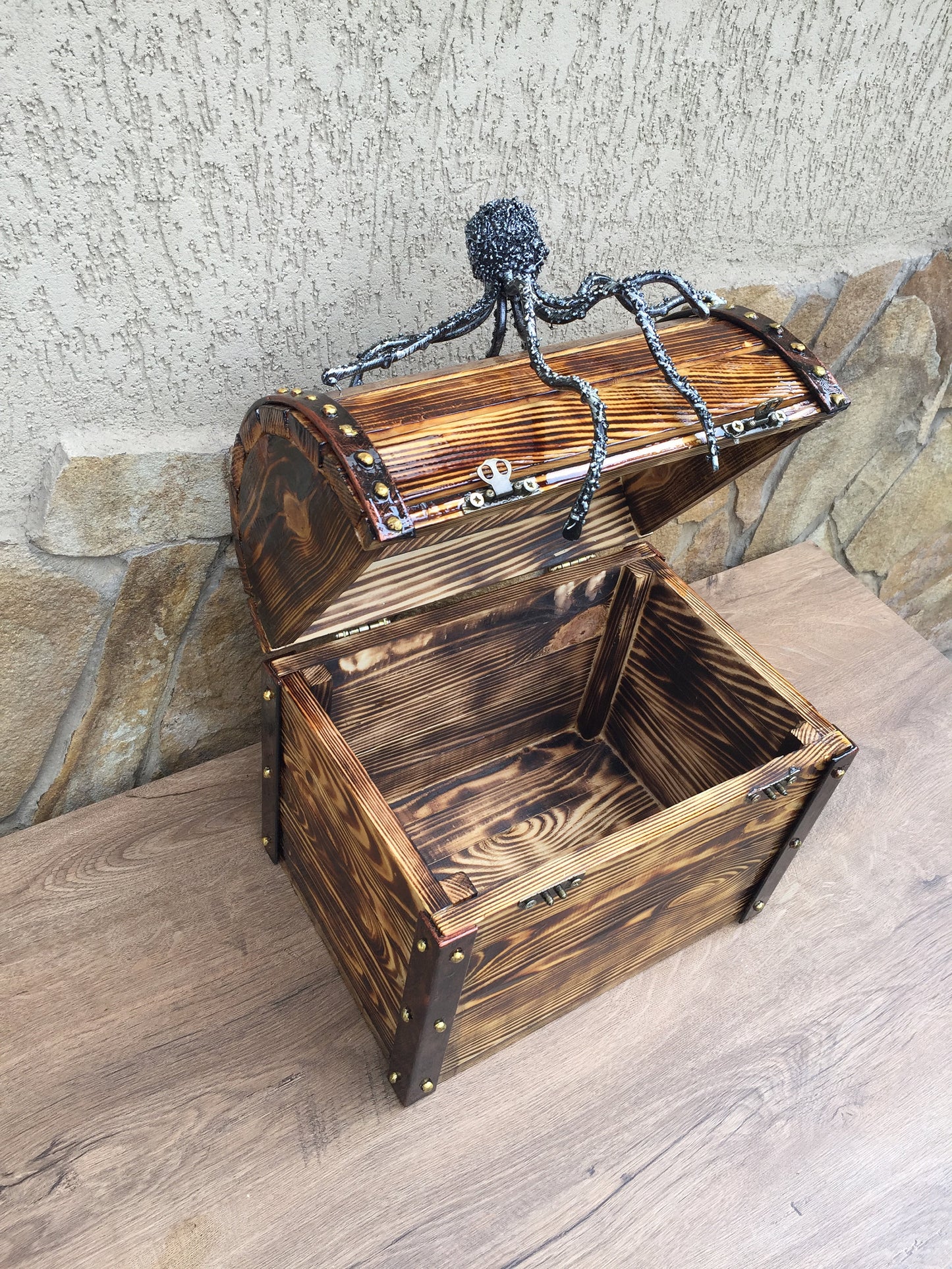 box for gift, box for cards, box gift, box gift friend, wooden gift,iron octopus,octopus gift,sea gift, ocean gifts,sailor gifts,octopus art
