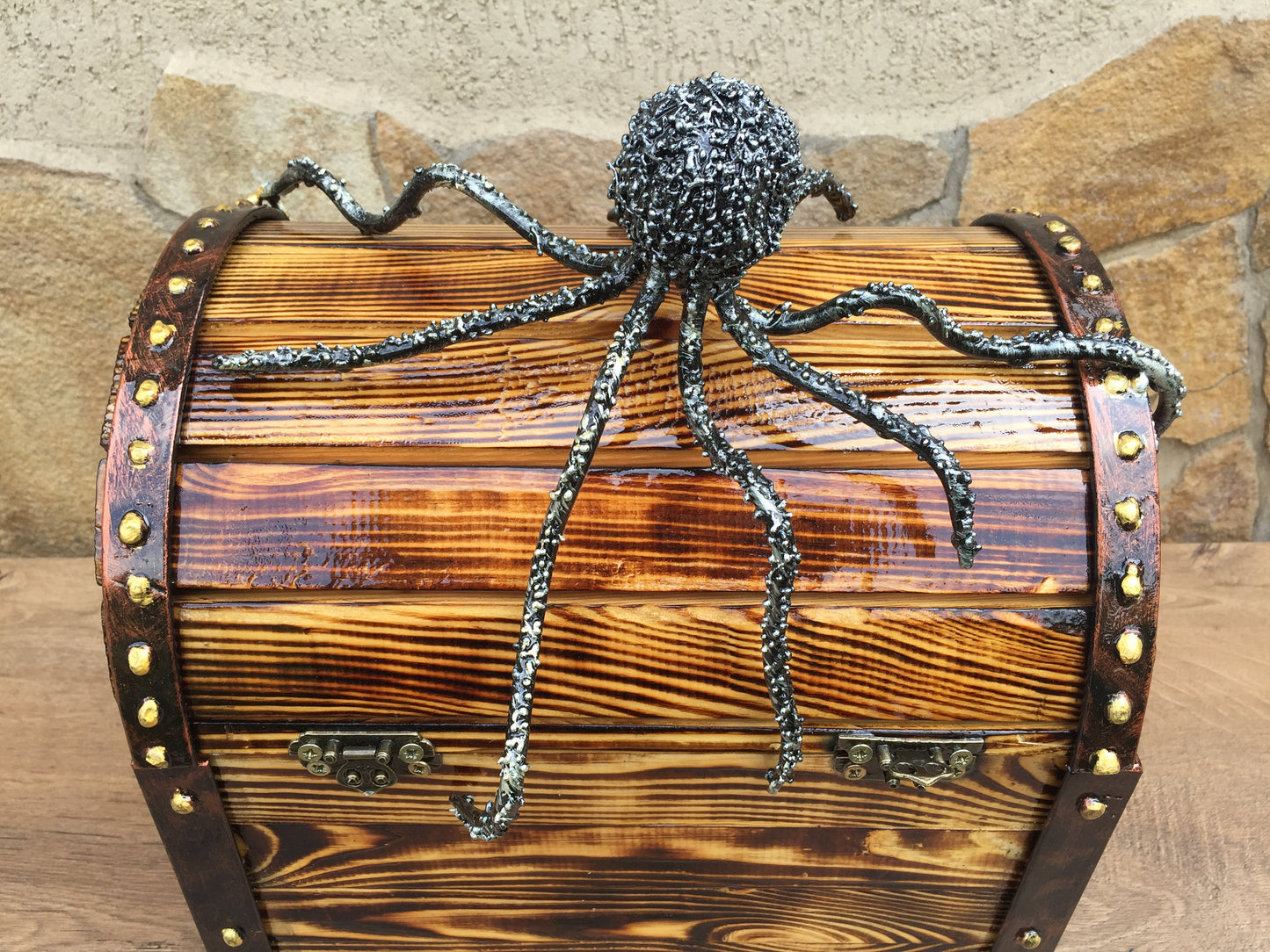 box for gift, box for cards, box gift, box gift friend, wooden gift,iron octopus,octopus gift,sea gift, ocean gifts,sailor gifts,octopus art