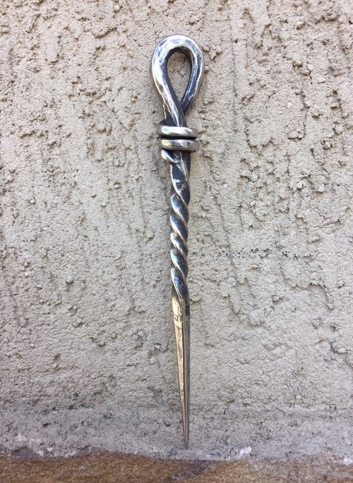 Stainless steel viking skewer, food pricker, hand forged skewer, skewer, rustic skewer, medieval skewer, middle ages skewer ,viking fork