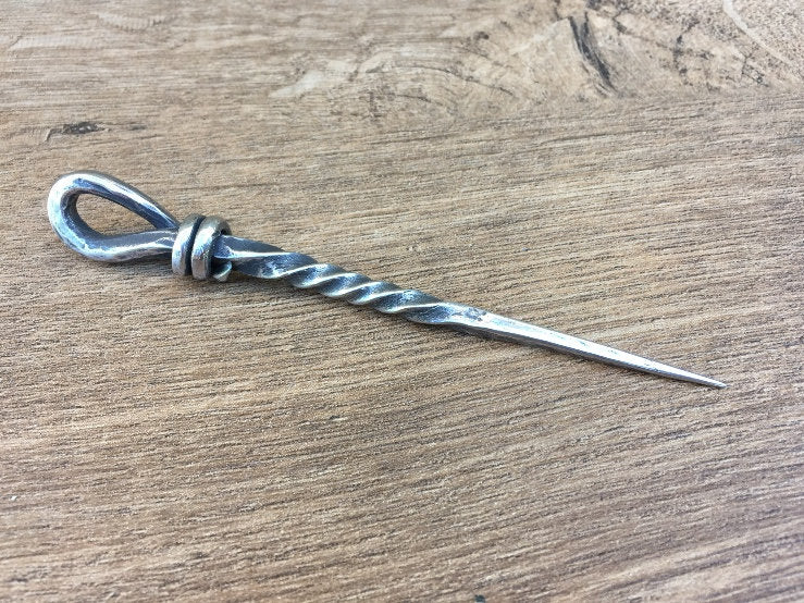 Stainless steel viking skewer, food pricker, hand forged skewer, skewer, rustic skewer, medieval skewer, middle ages skewer ,viking fork