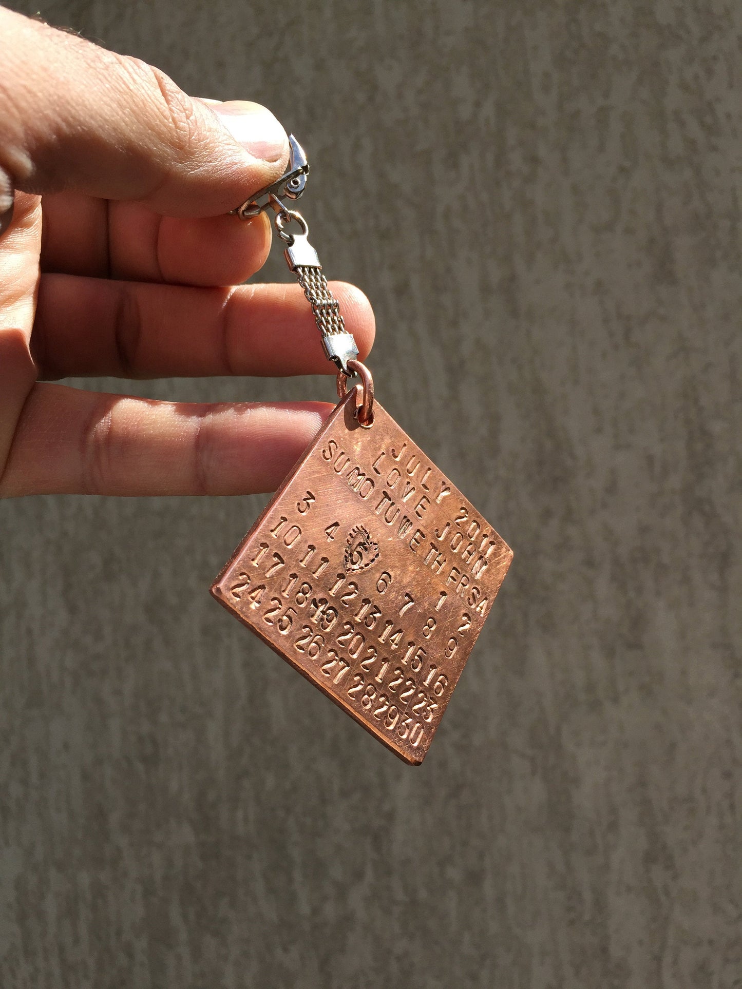 Copper gift, copper anniversary, copper, 7th anniversary, 7 year gift, 7 years, copper gift for him, copper gift for her, copper keychain