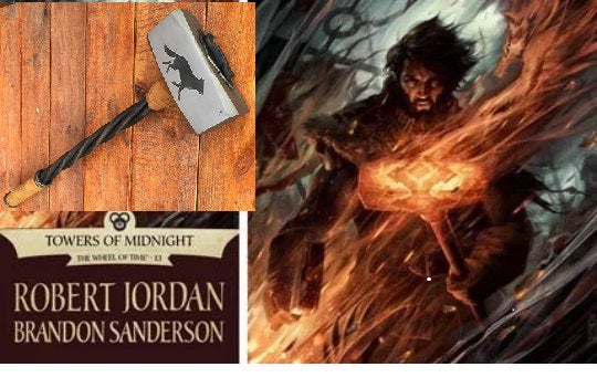 Wheel of Time hammer, hammer replica, viking axe, viking hammer, handyman tool, Leviathan axe, Kratos axe, mens gift, God of War axe