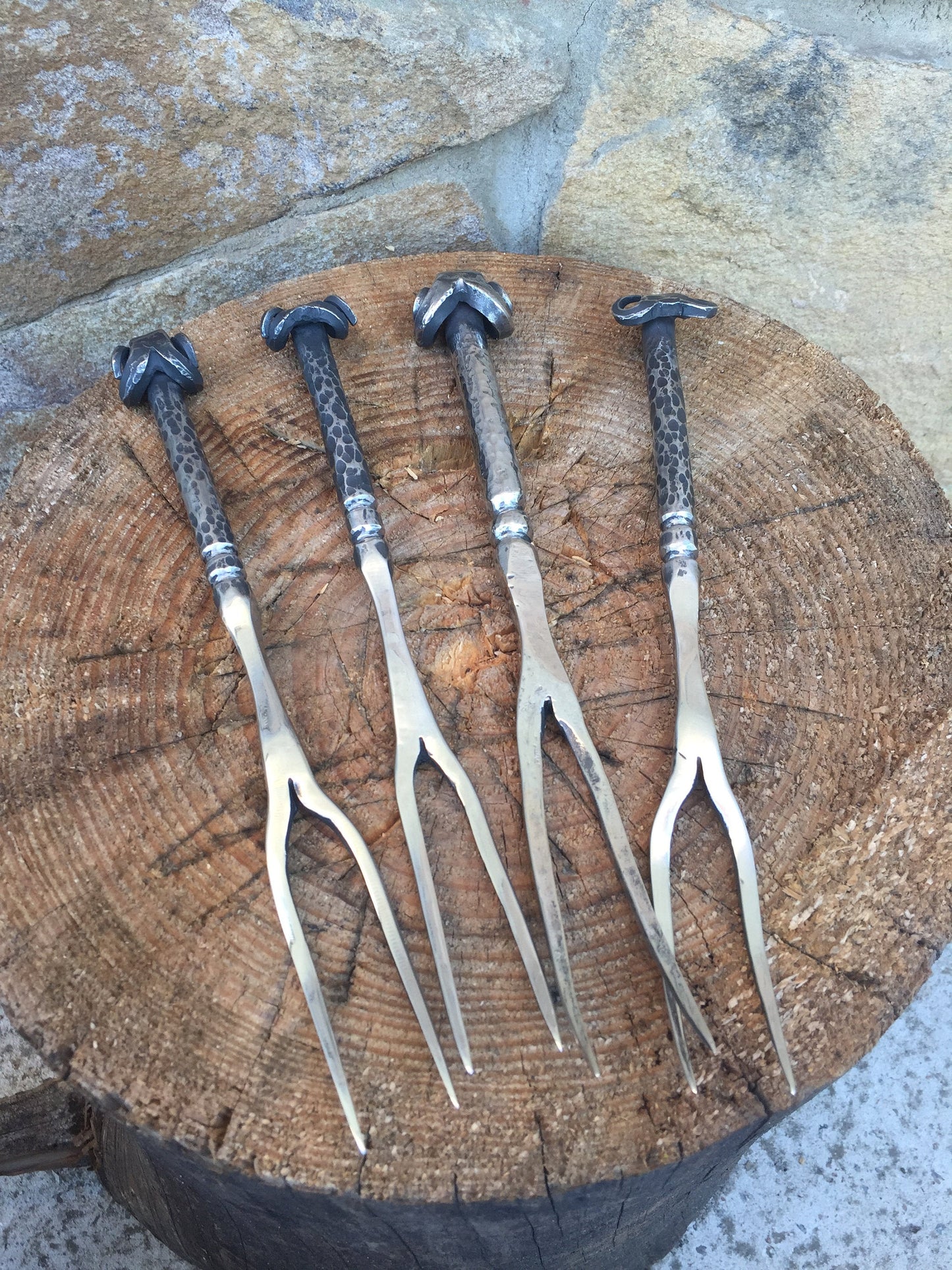 Viking fork, stainless steel fork, dinner set, rustic kitchen, viking cutlery, medieval cutlery, reenactment, viking cup, viking decor, fork