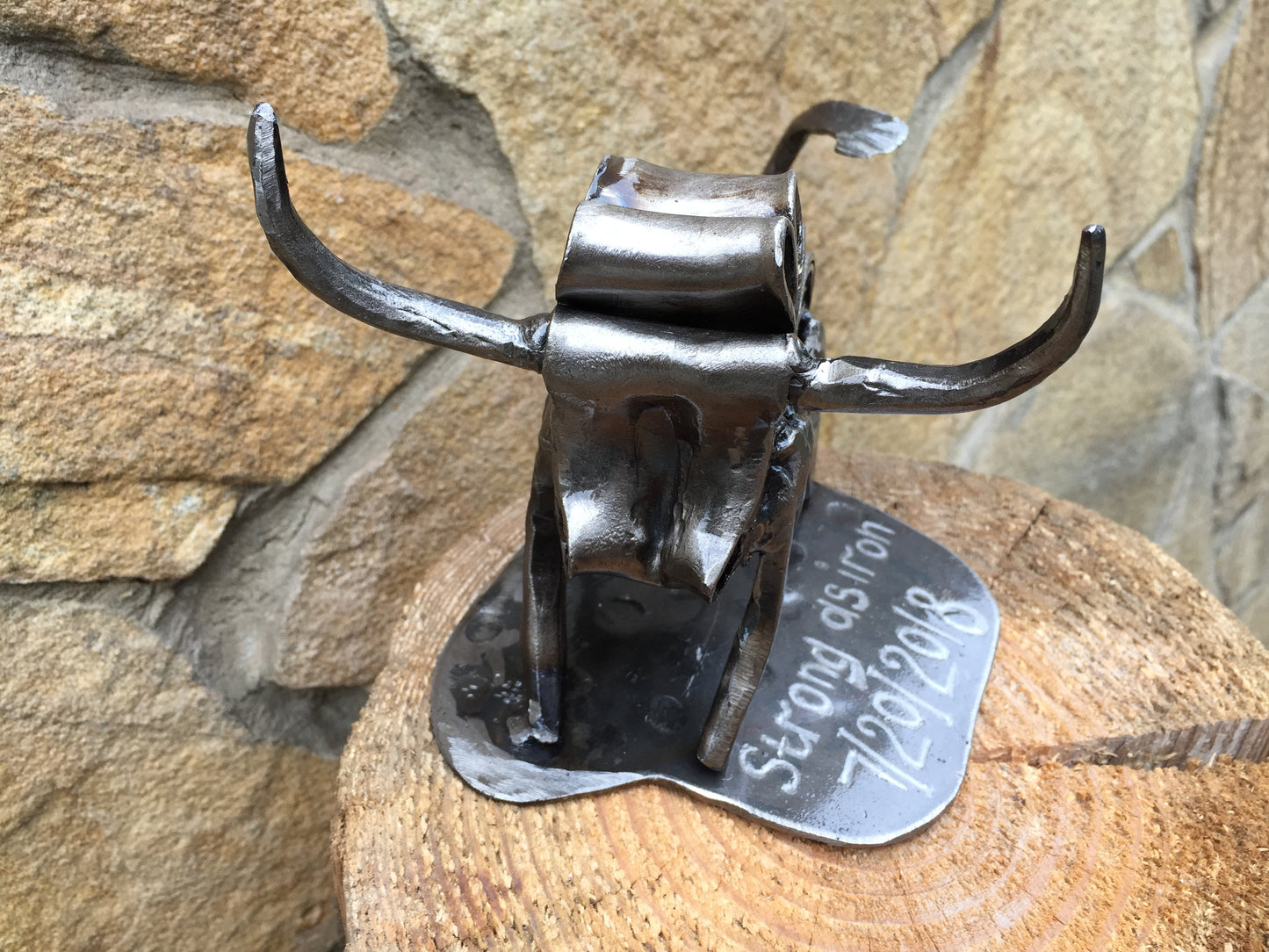 6th anniversary gift, iron anniversary gift for him, 6 year anniversary,iron bull,wedding anniversary gift,personalized iron gift,iron gifts