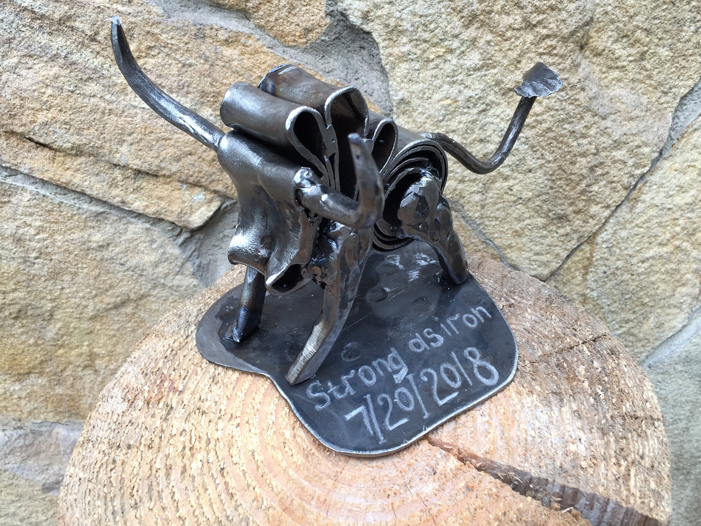 6th anniversary gift, iron anniversary gift for him, 6 year anniversary,iron bull,wedding anniversary gift,personalized iron gift,iron gifts