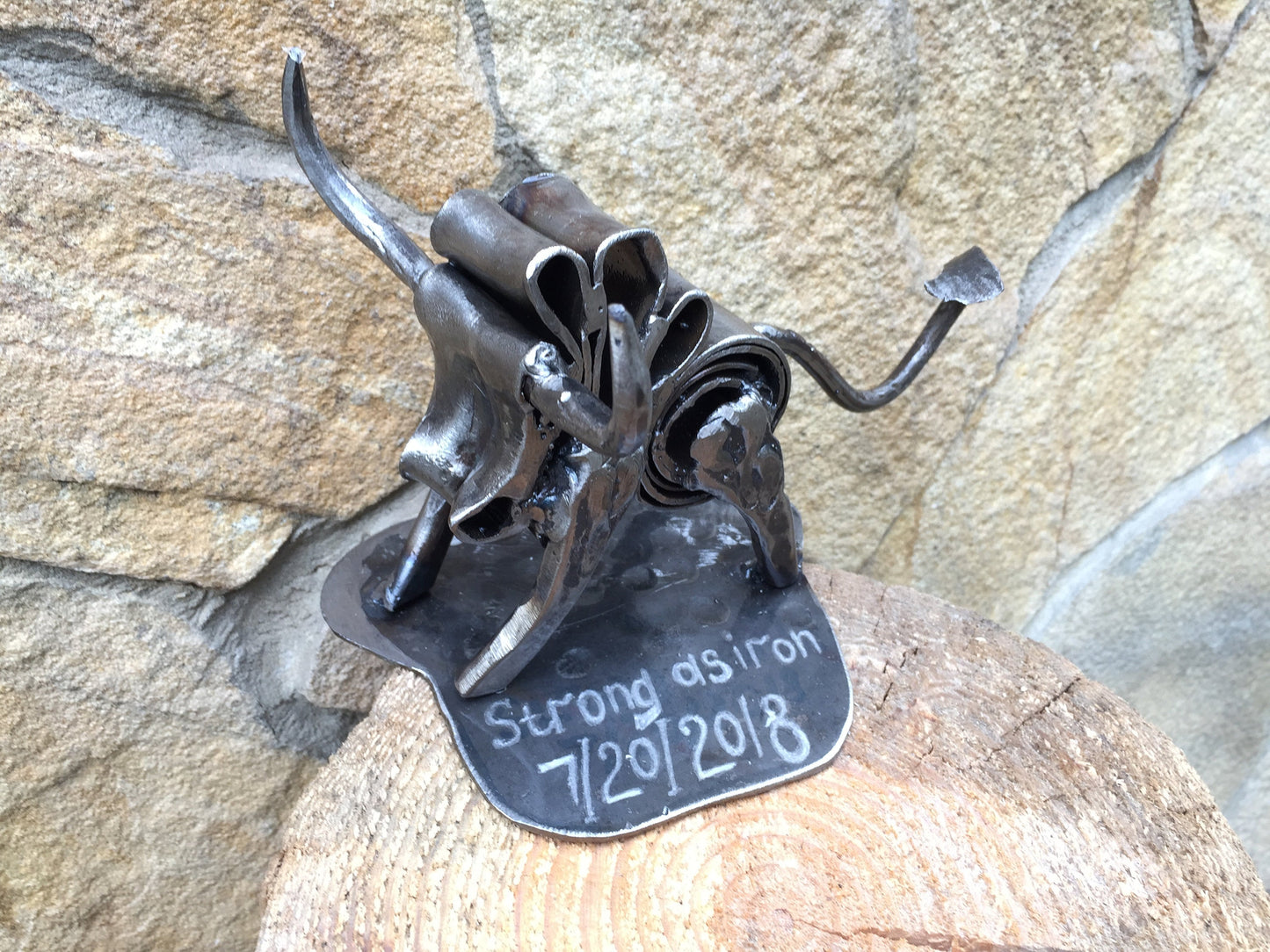 6th anniversary gift, iron anniversary gift for him, 6 year anniversary,iron bull,wedding anniversary gift,personalized iron gift,iron gifts