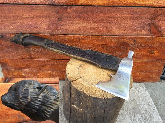 Medieval axe, viking axe, iron gift for him, tomahawk, hatchet, hiking, hunting, mens gifts, chopping axe, gifts for men, manly iron gifts