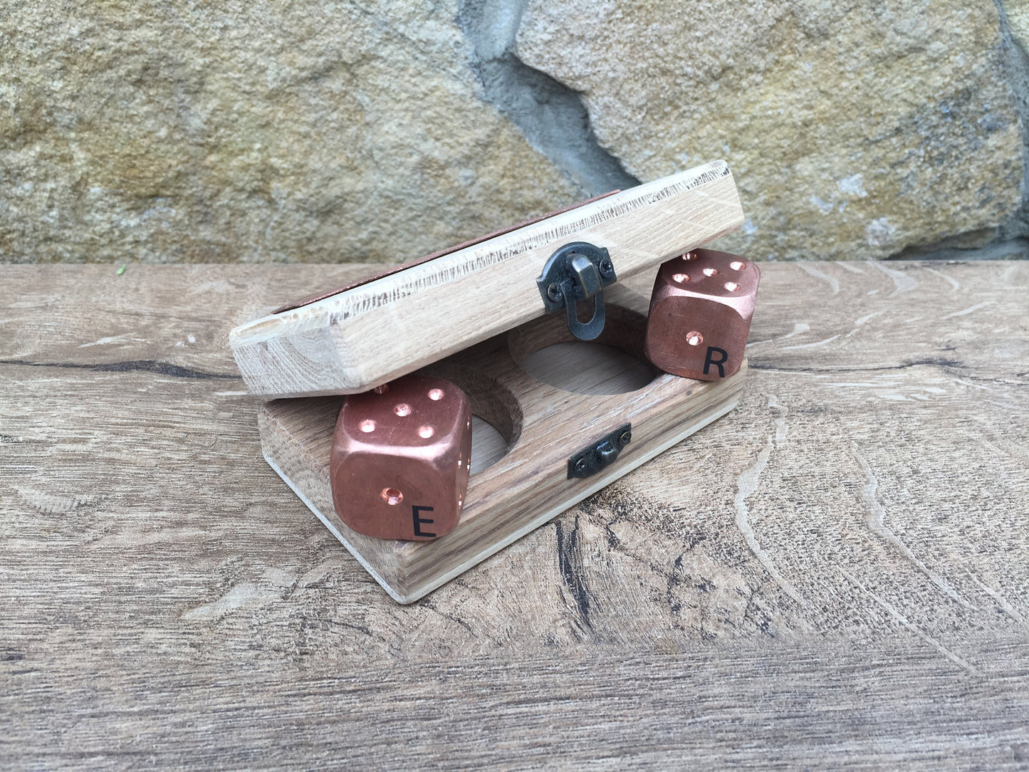 Engraved copper gift, copper gifts, copper dices, engraved dice box, engraved dices, custm dices, copper anniversary gift, 7th anniversary