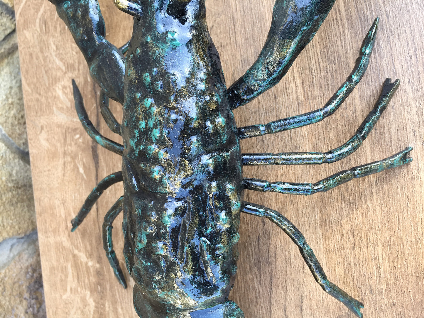 Crawfish, crayfish, crustacean, metal sculpture, metal figurine,metal art object,hand forged statue,metal home decor,metal art,metal artwork