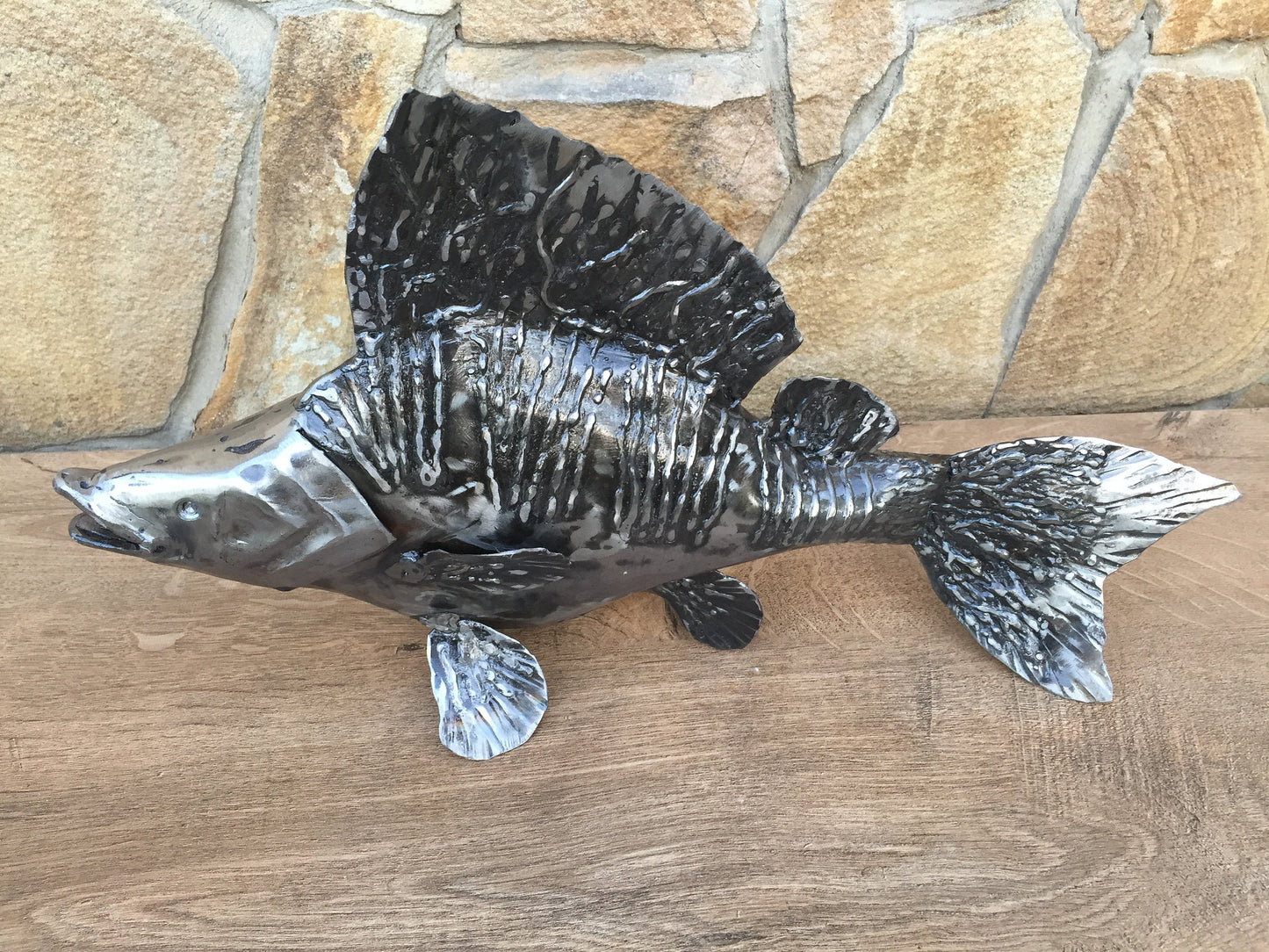 Metal fish, hand forged fish, fish artwork, custom fish, fish figurine, marine life, sea life, fish decor, gift for fisherman,iron fish