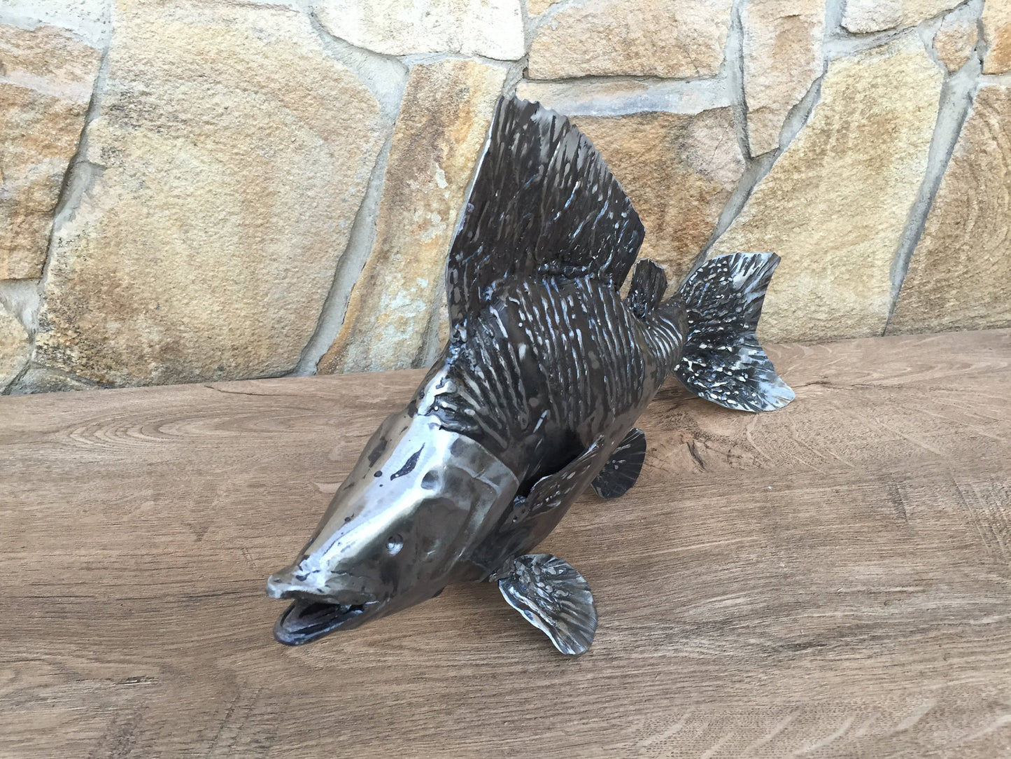Metal fish, hand forged fish, fish artwork, custom fish, fish figurine, marine life, sea life, fish decor, gift for fisherman,iron fish