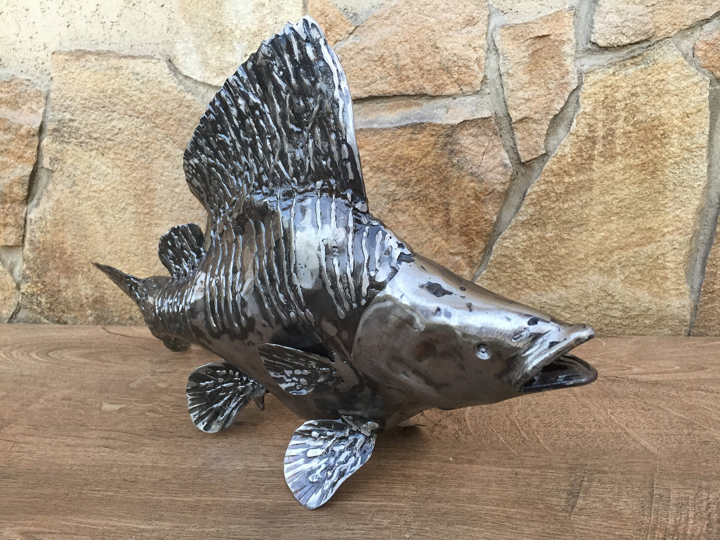 Metal fish, hand forged fish, fish artwork, custom fish, fish figurine, marine life, sea life, fish decor, gift for fisherman,iron fish
