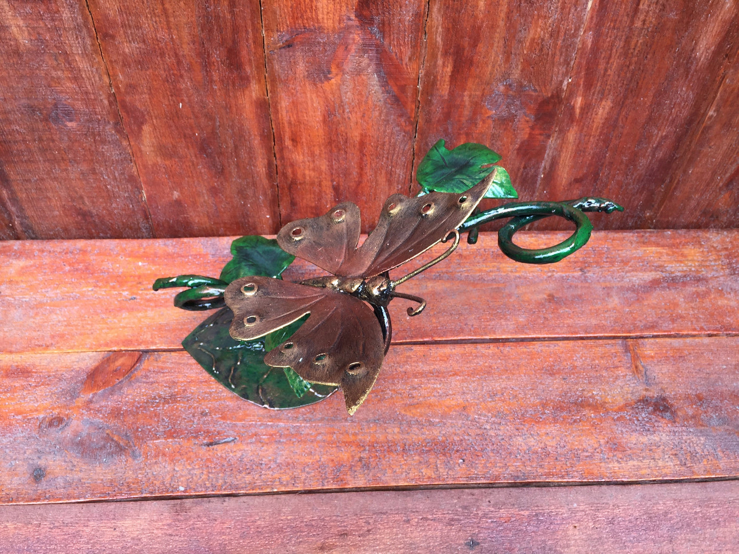 Hand forged butterfly, iron gift, engraved gift, iron anniversary gift, 6th anniversary, personalized gift, butterfly decor, butterfly gift