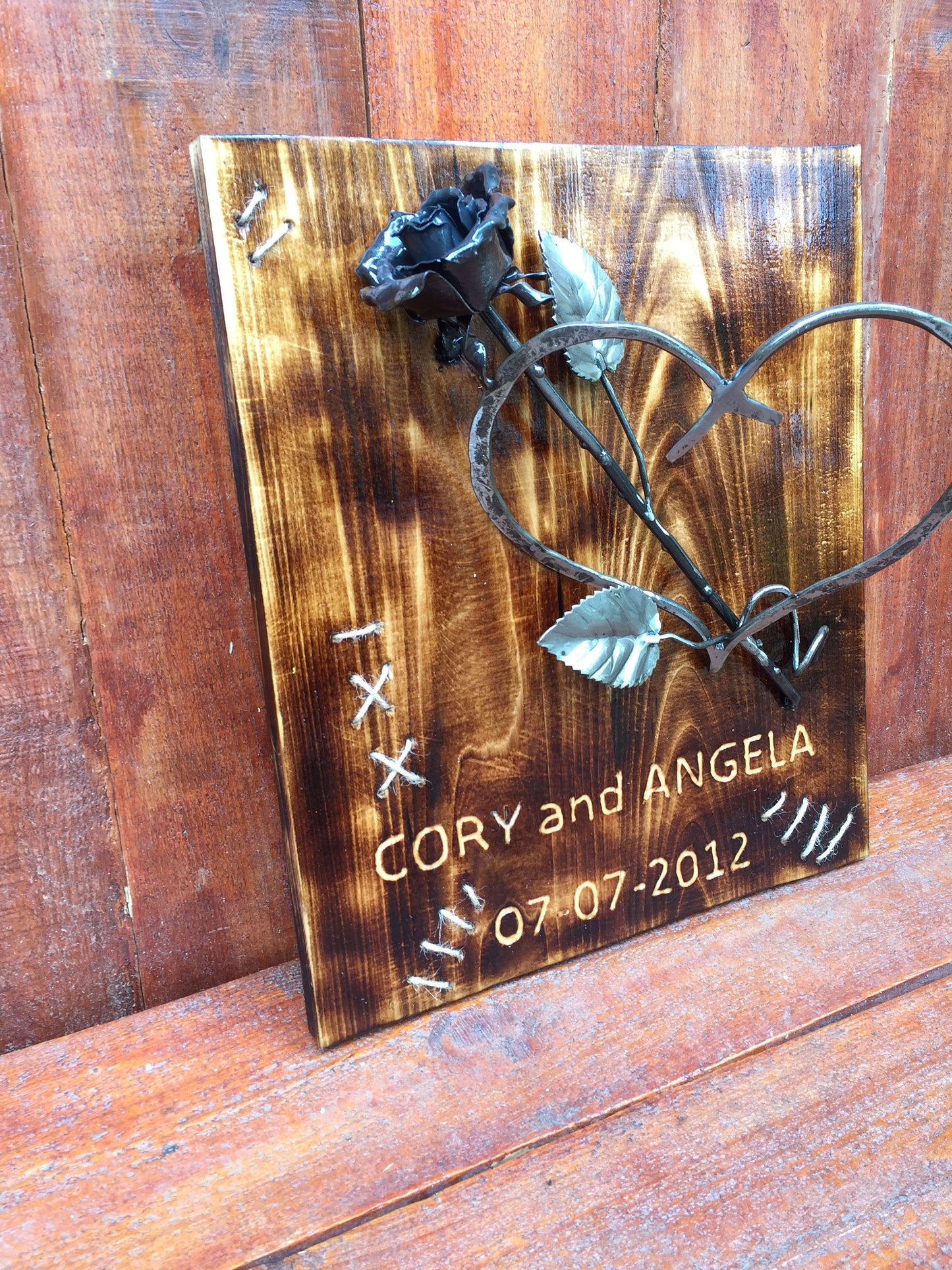 6th anniversary, iron rose, steel rose, metal rose, iron gift, engraved gift, iron anniversary gift, personalized gift, rose decor,rose gift