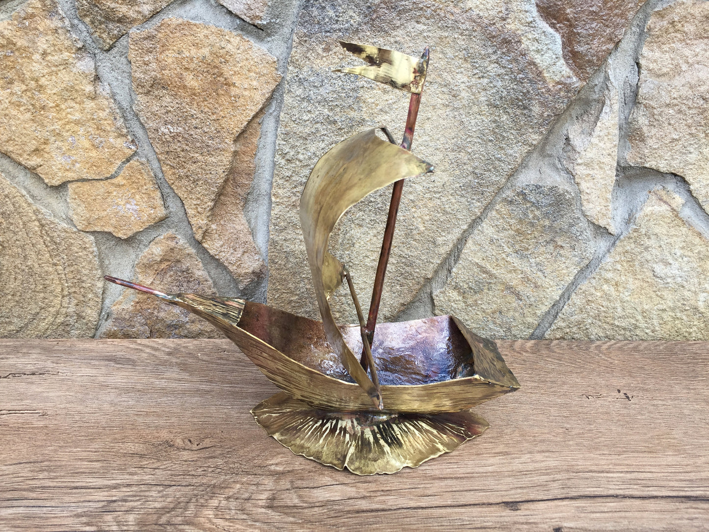 Bronze ship, bronze gift, wedding gifts, 8th anniversary gift, brides gift, bronze anniversary gift, bridesmaid gift, bronze gift for him